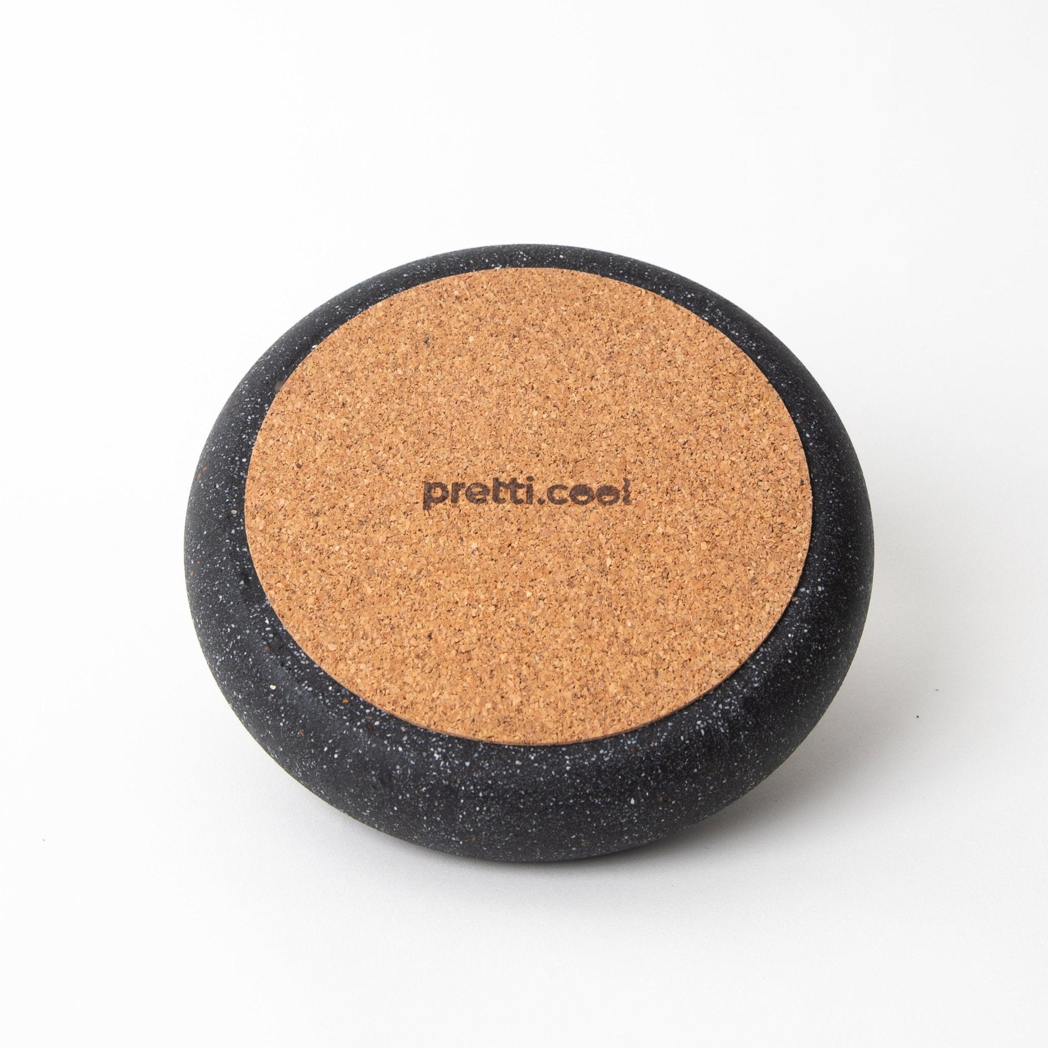 Pretti.Cool Wine Bottle Coaster | Black Terrazzo