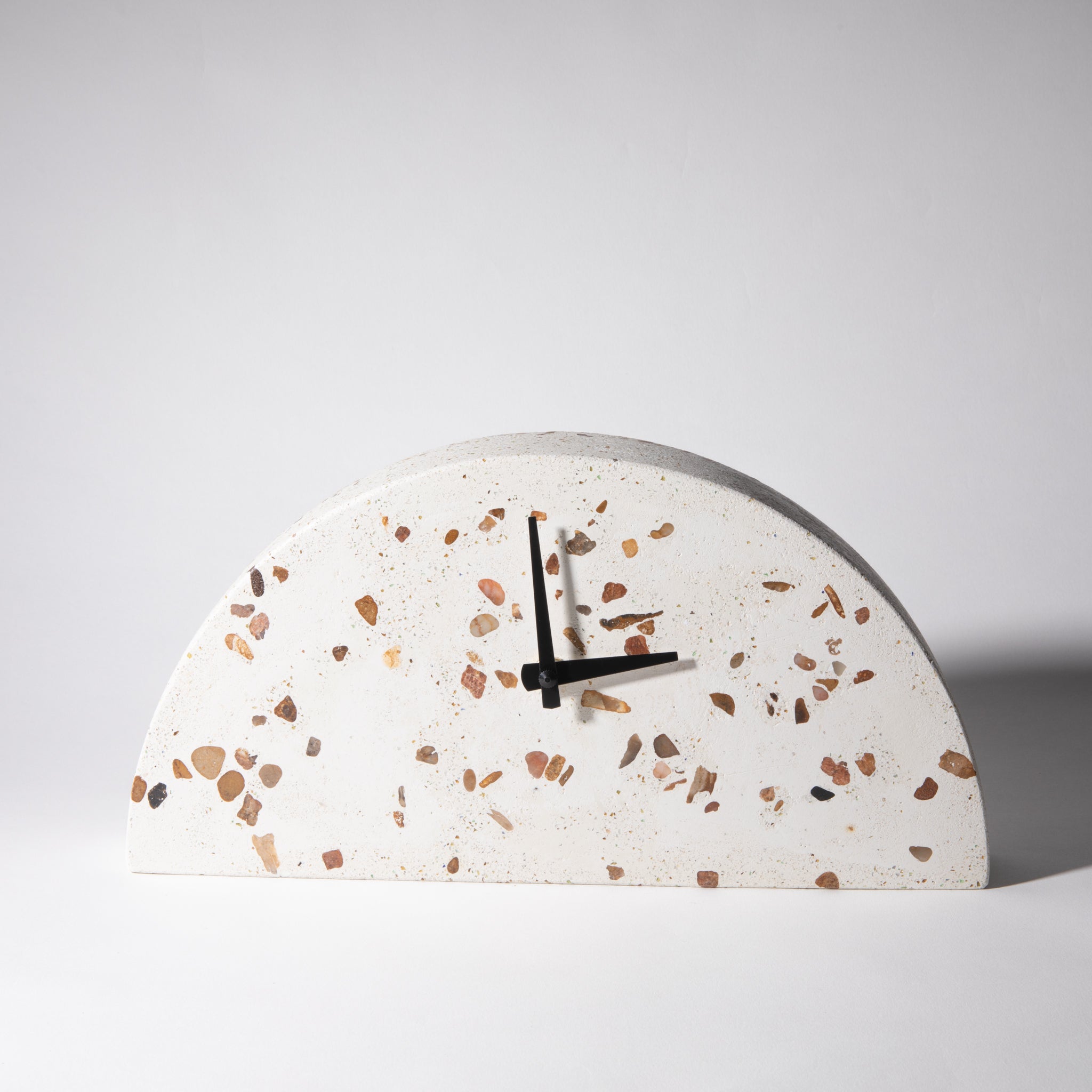 Pretti.Cool Mantle Clock | White Terrazzo