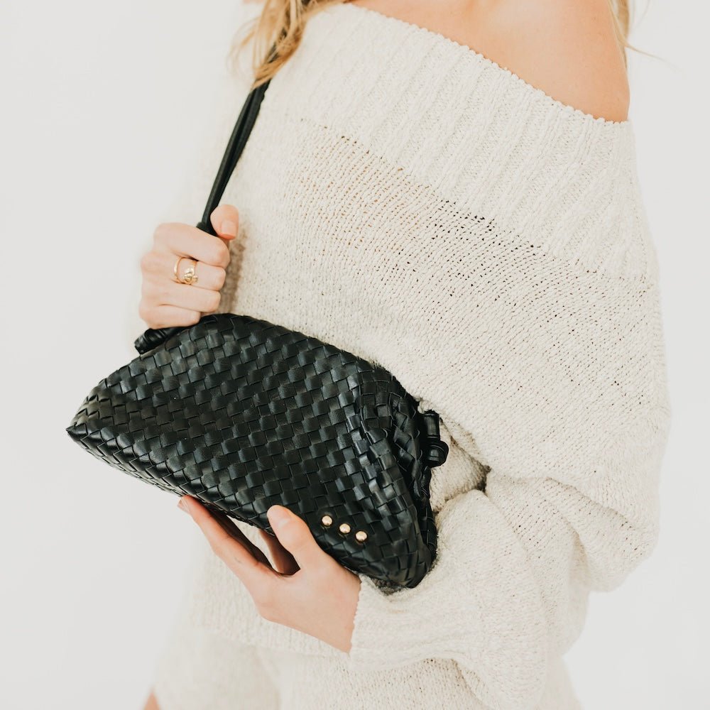 Pretty Simple Lacy Woven Frame Crossbody Bag