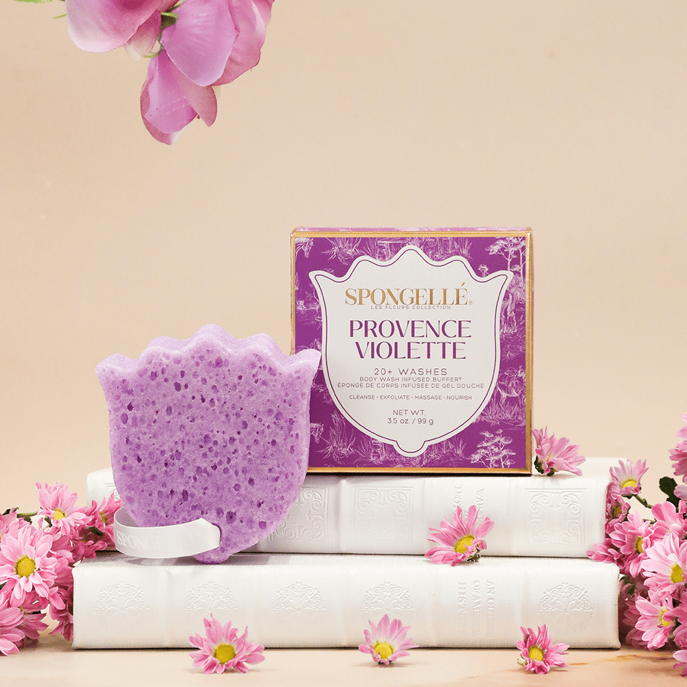 Spongellé Provence Violette | Les Fleurs Body Buffer