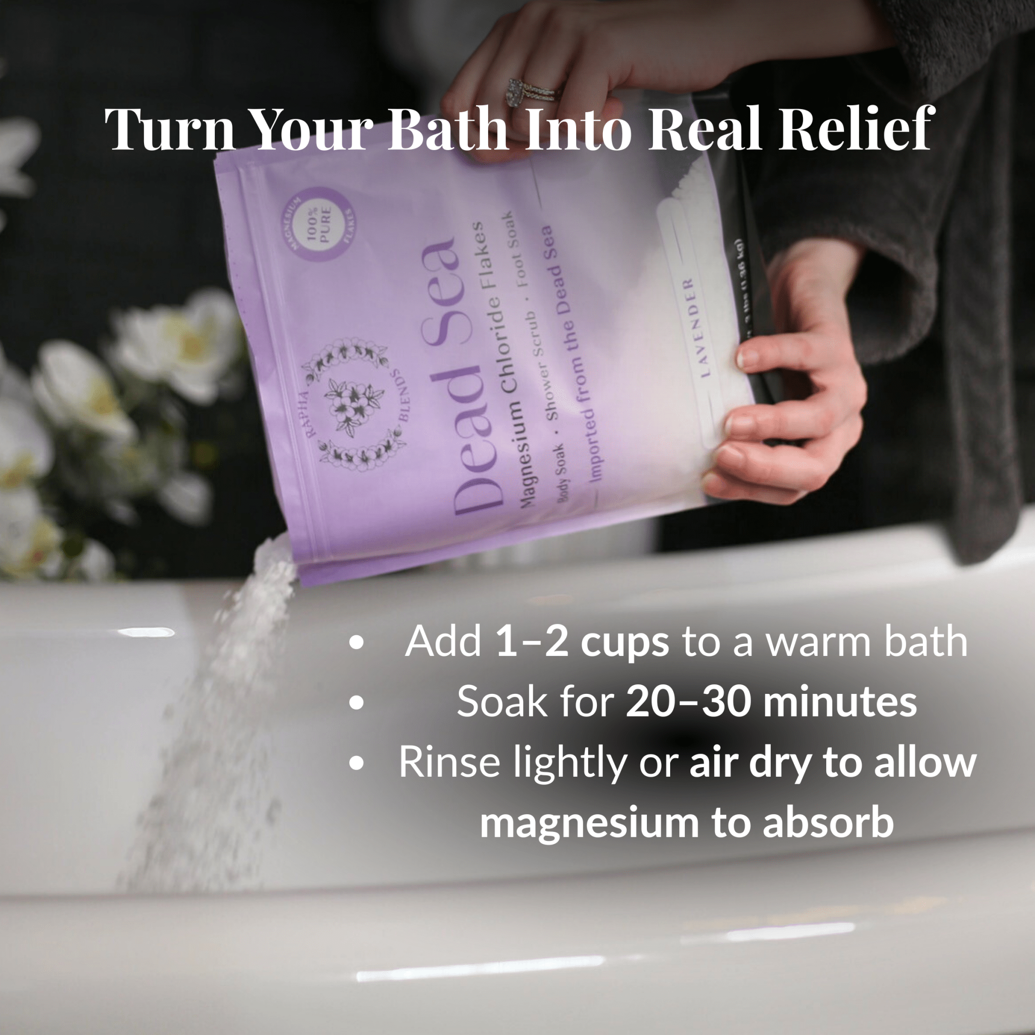 Rapha Blends Pure Dead Sea Magnesium Chloride Flakes