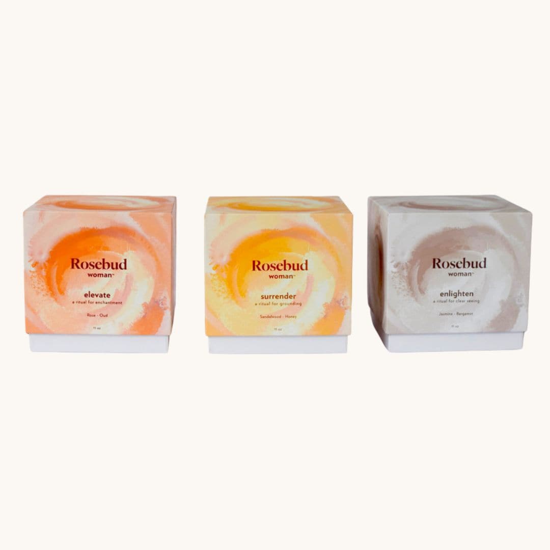 Rosebud Woman Ritual Candle Trio (Limited Edition)