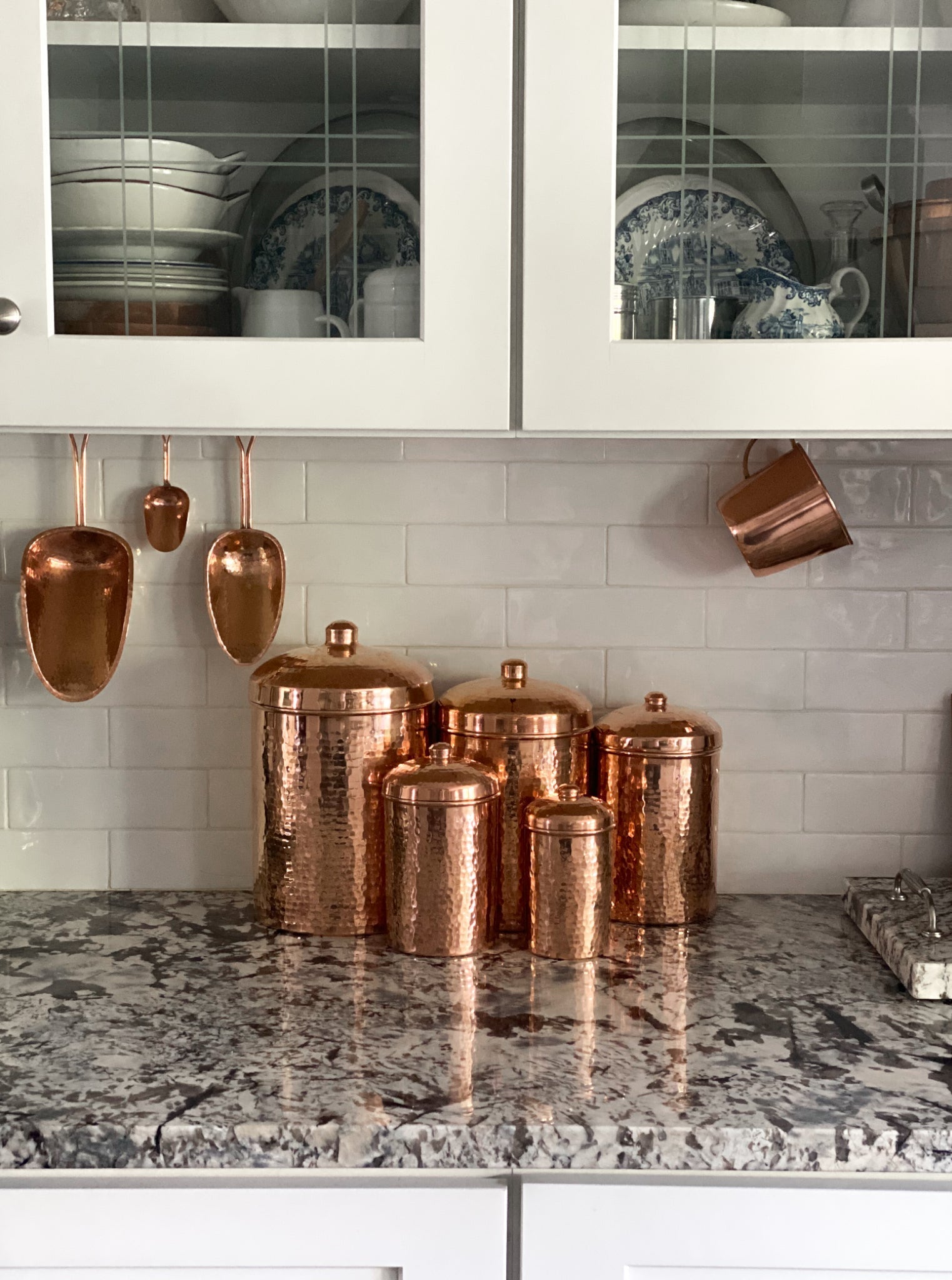 Sertodo Copper Kitchen Canisters - Complete 5 piece Set