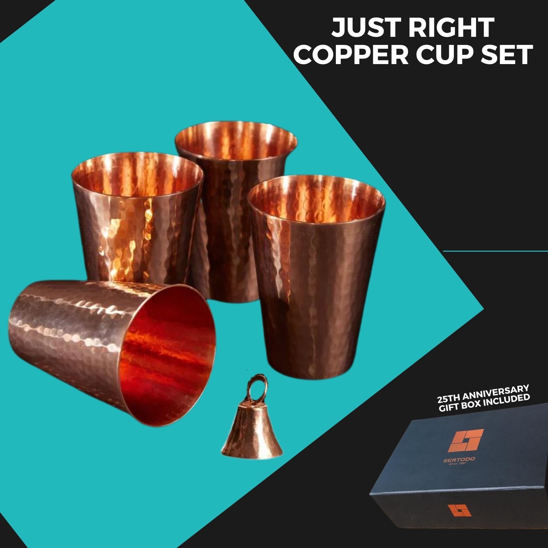 Sertodo Just Right Copper Cup Set