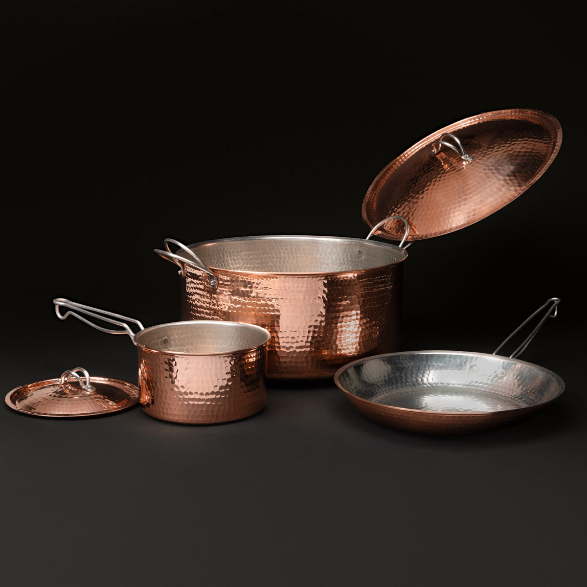 Sertodo Whole Copper Kitchen Caboodle with lids off