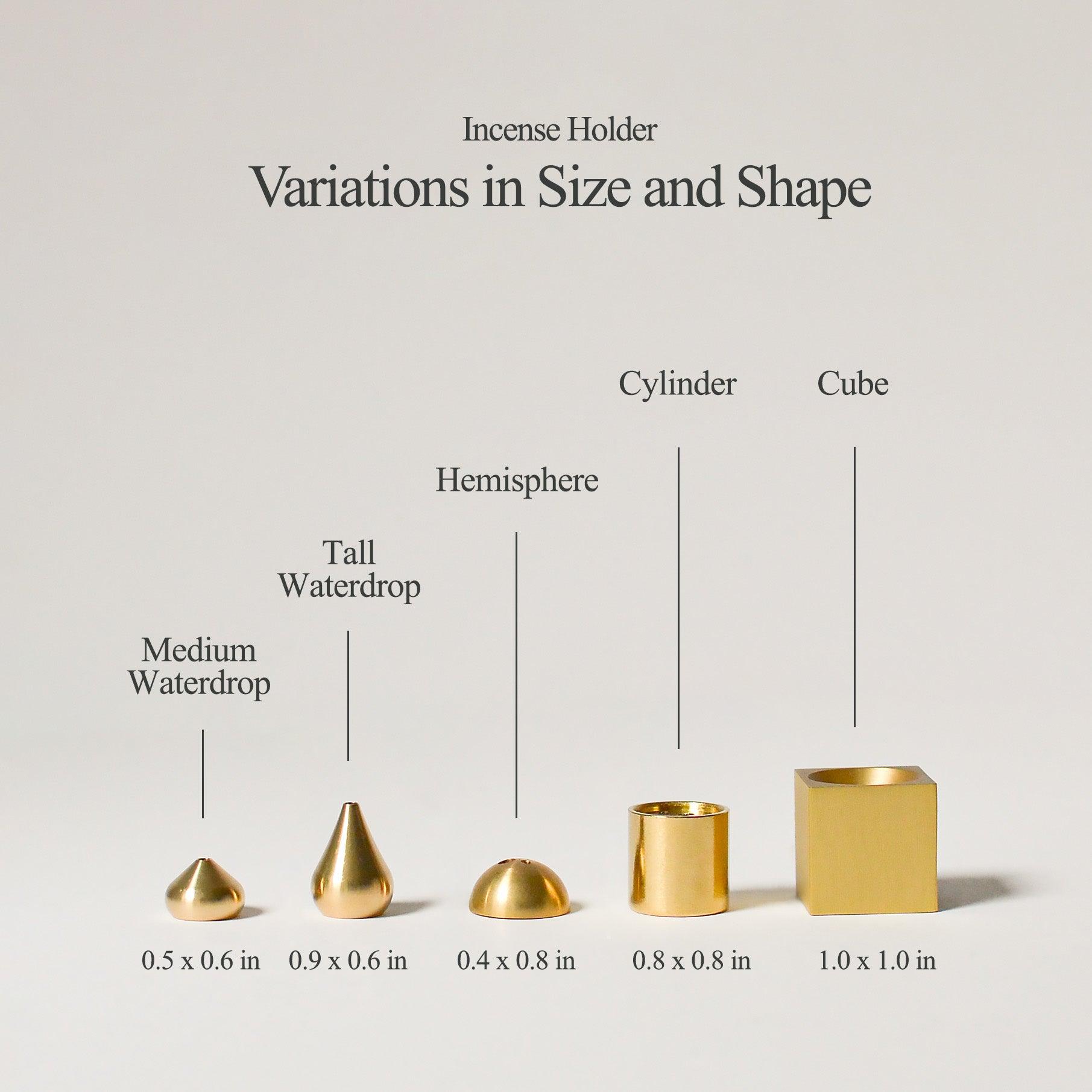 CEDAR AND MYRRH Cylinder Brass Incense Holder