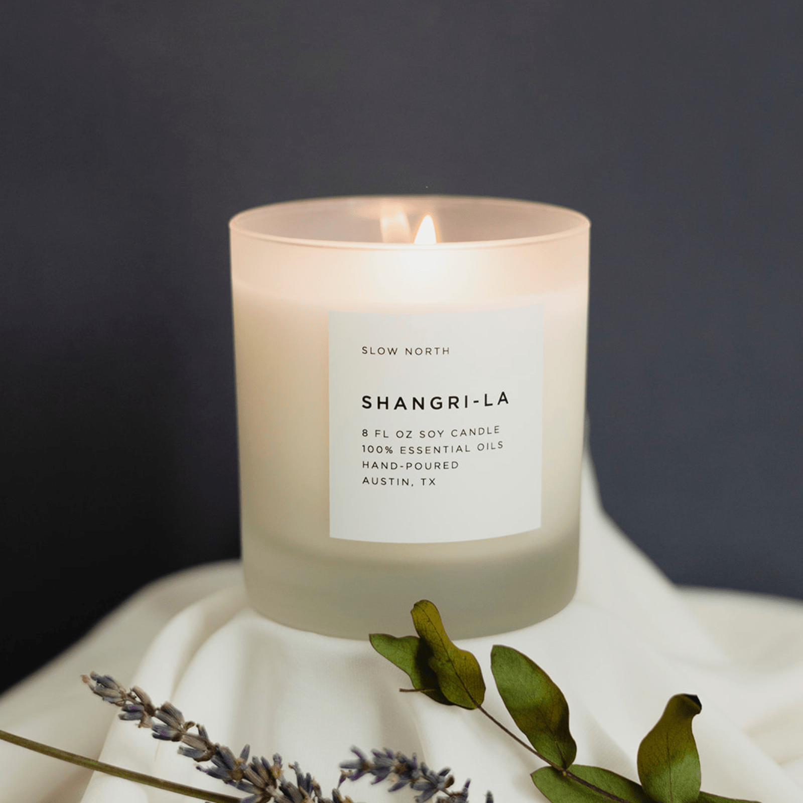 Slow North Shangri - La - Signature Candle (Eucalyptus + Lavender + Lemongrass)