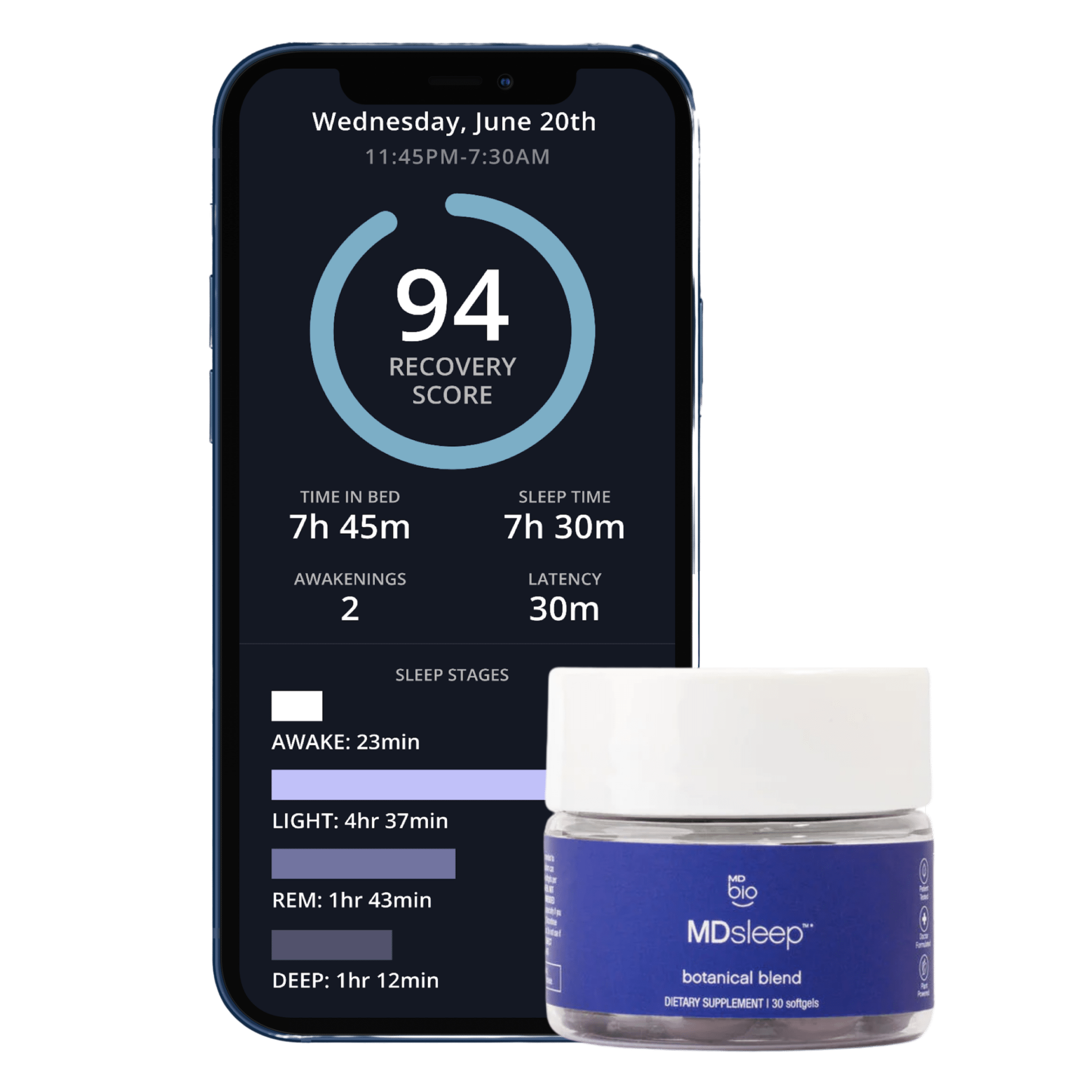 SleepSpace Smart Bed & Phone Charger MDsleep + 1 - Year SleepSpace Subscription