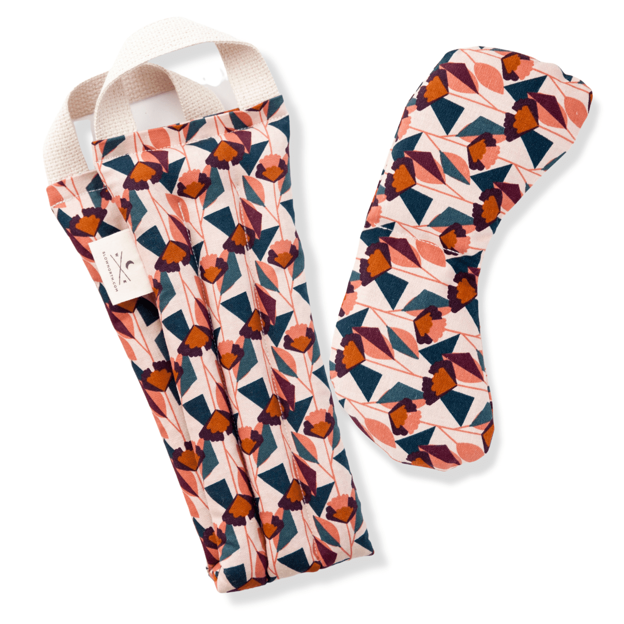 Slow North Eye Mask + Neck Wrap Bundle - Blush Florence
