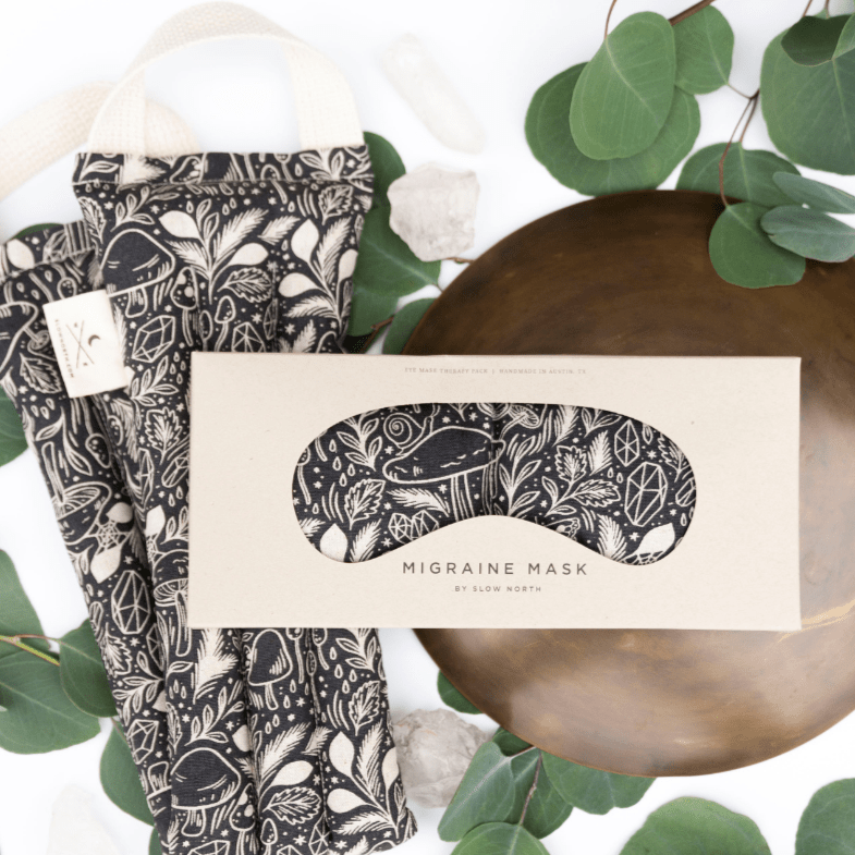 Slow North Eye Mask + Neck Wrap Bundle - Mystical Mushroom