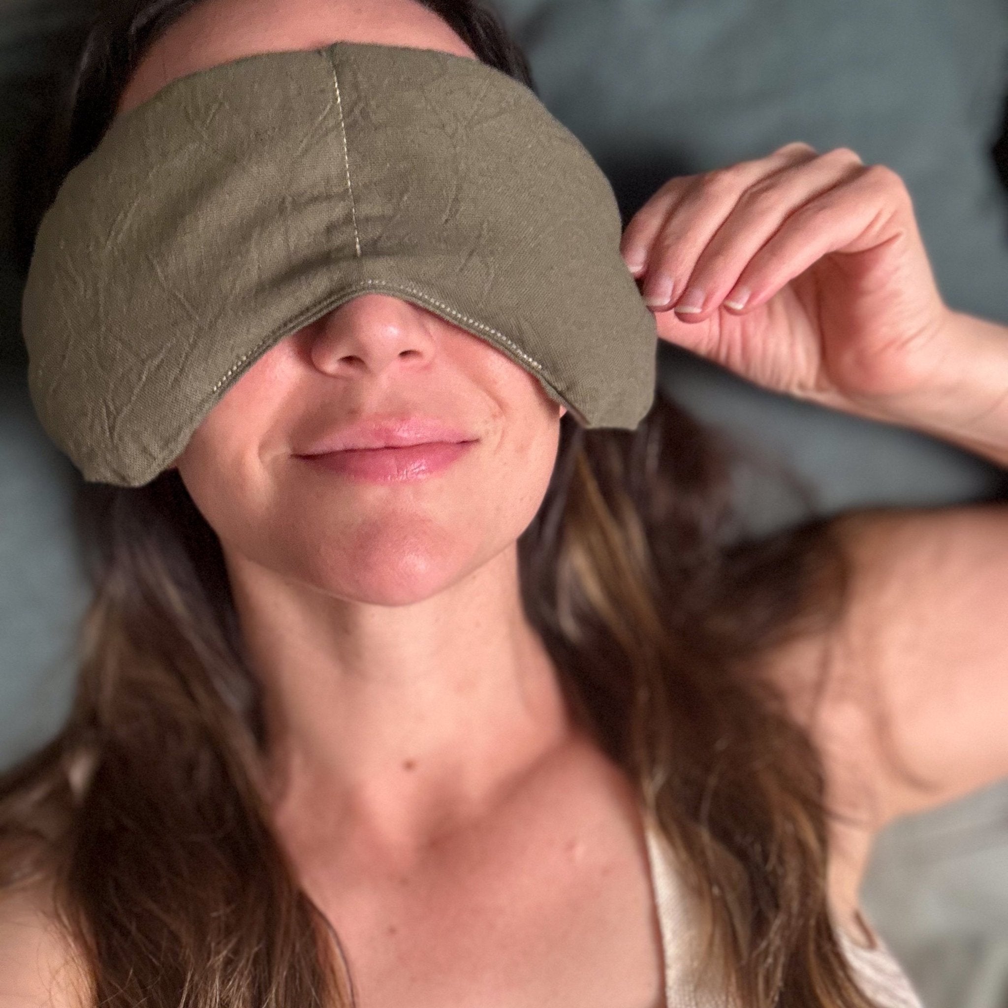 Slow North Eye Mask + Neck Wrap Bundle - Olive
