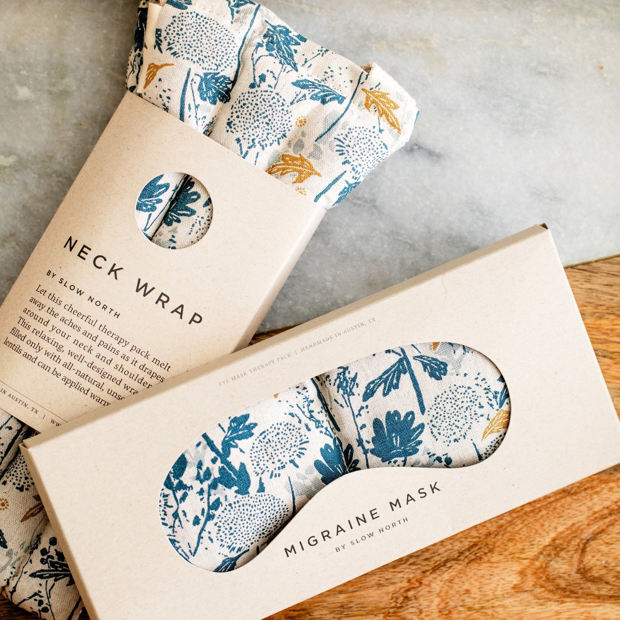 Slow North Eye Mask + Neck Wrap Bundle - Wander Field
