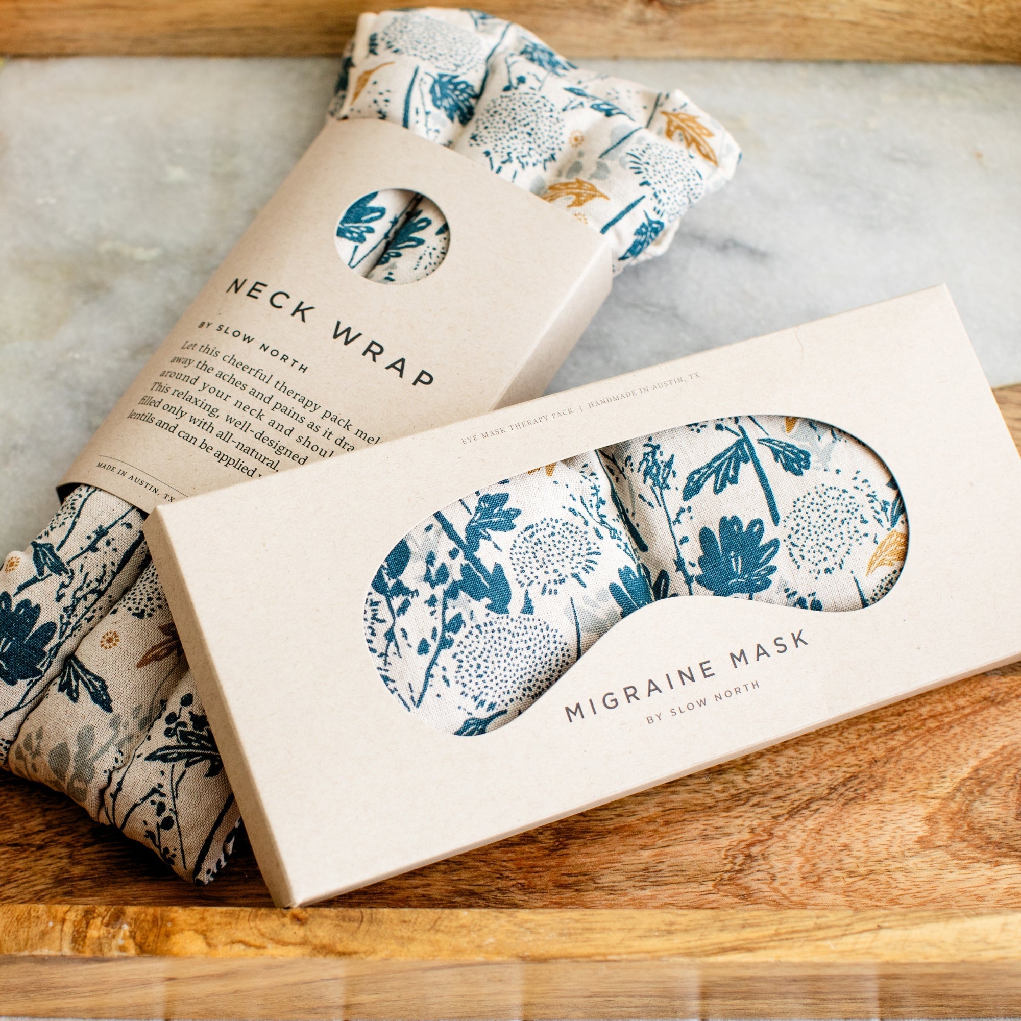 Slow North Eye Mask + Neck Wrap Bundle - Wander Field