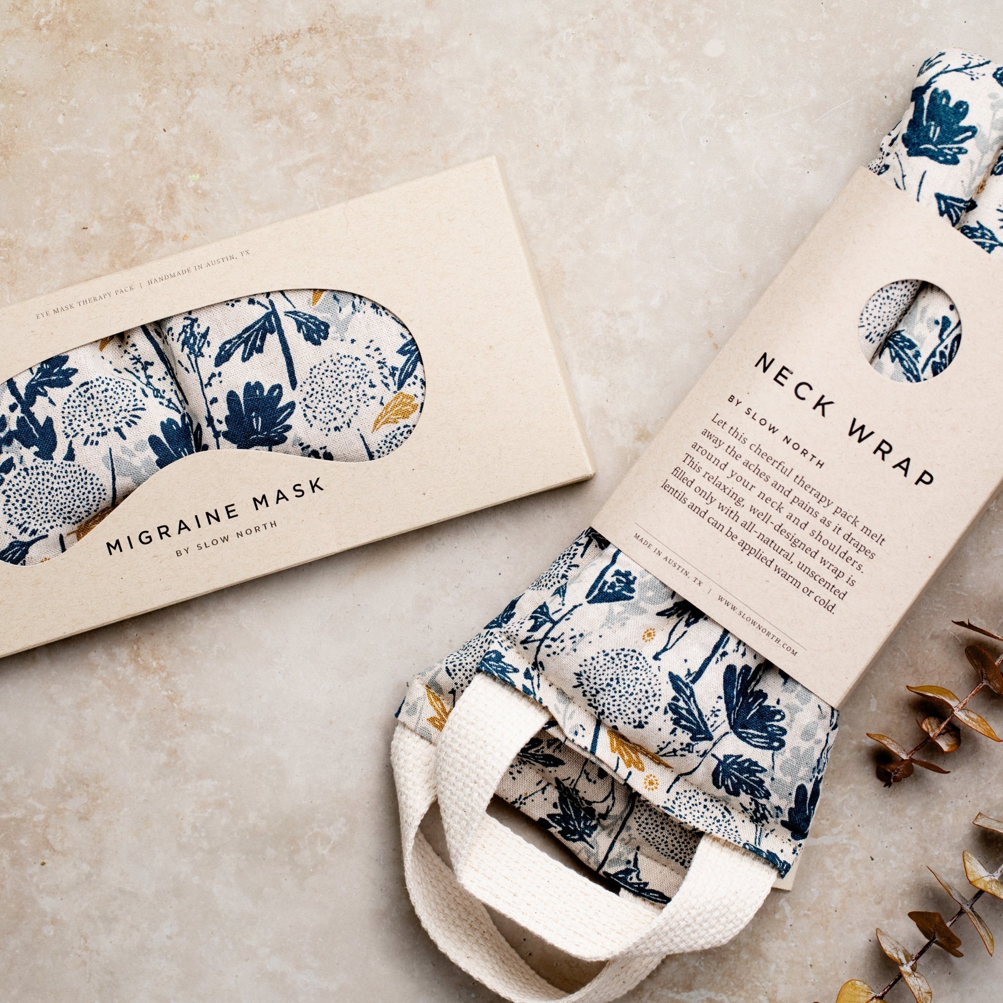 Slow North Eye Mask + Neck Wrap Bundle - Wander Field