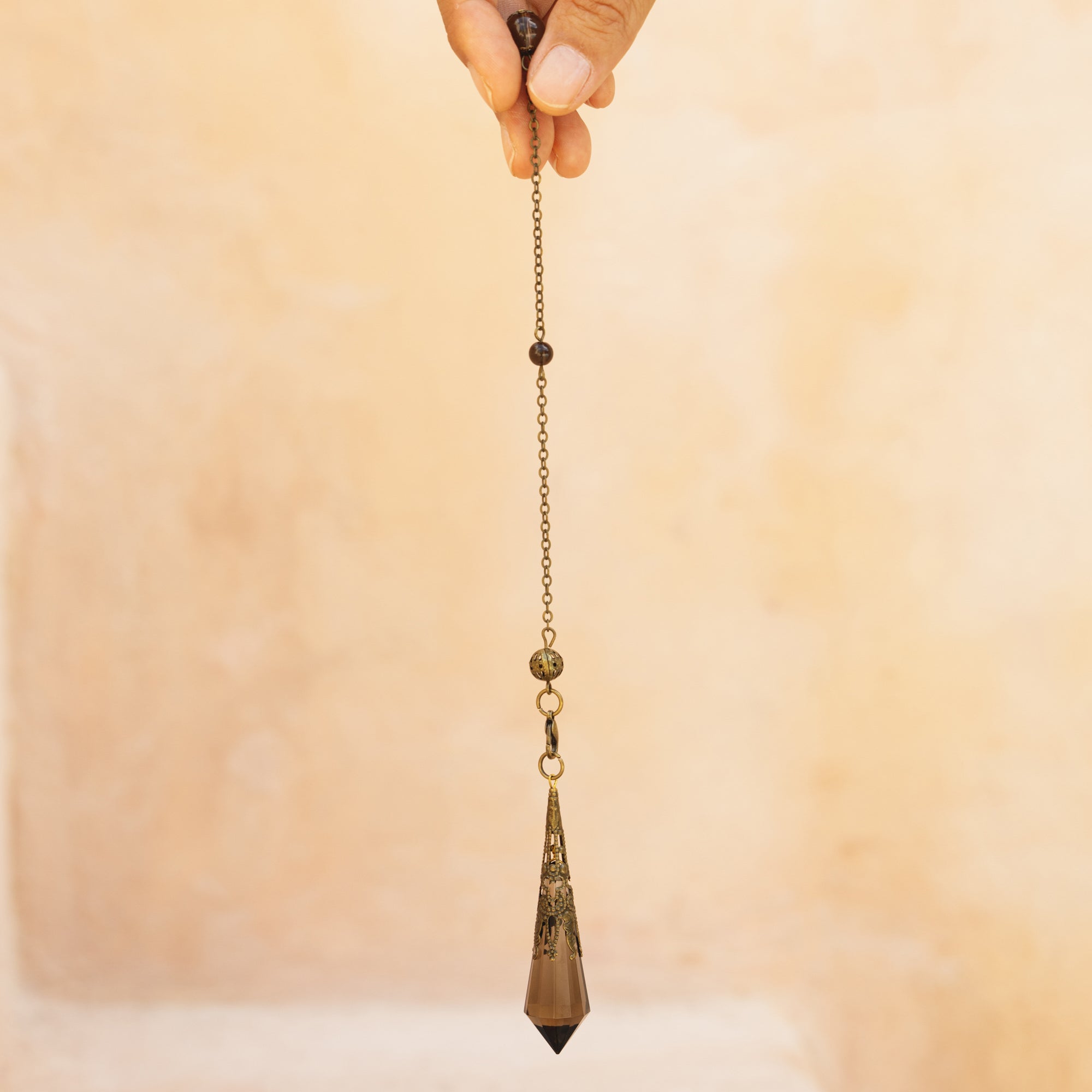 CEDAR AND MYRRH Natural Smoky Quartz Crystal Divination Pendulum