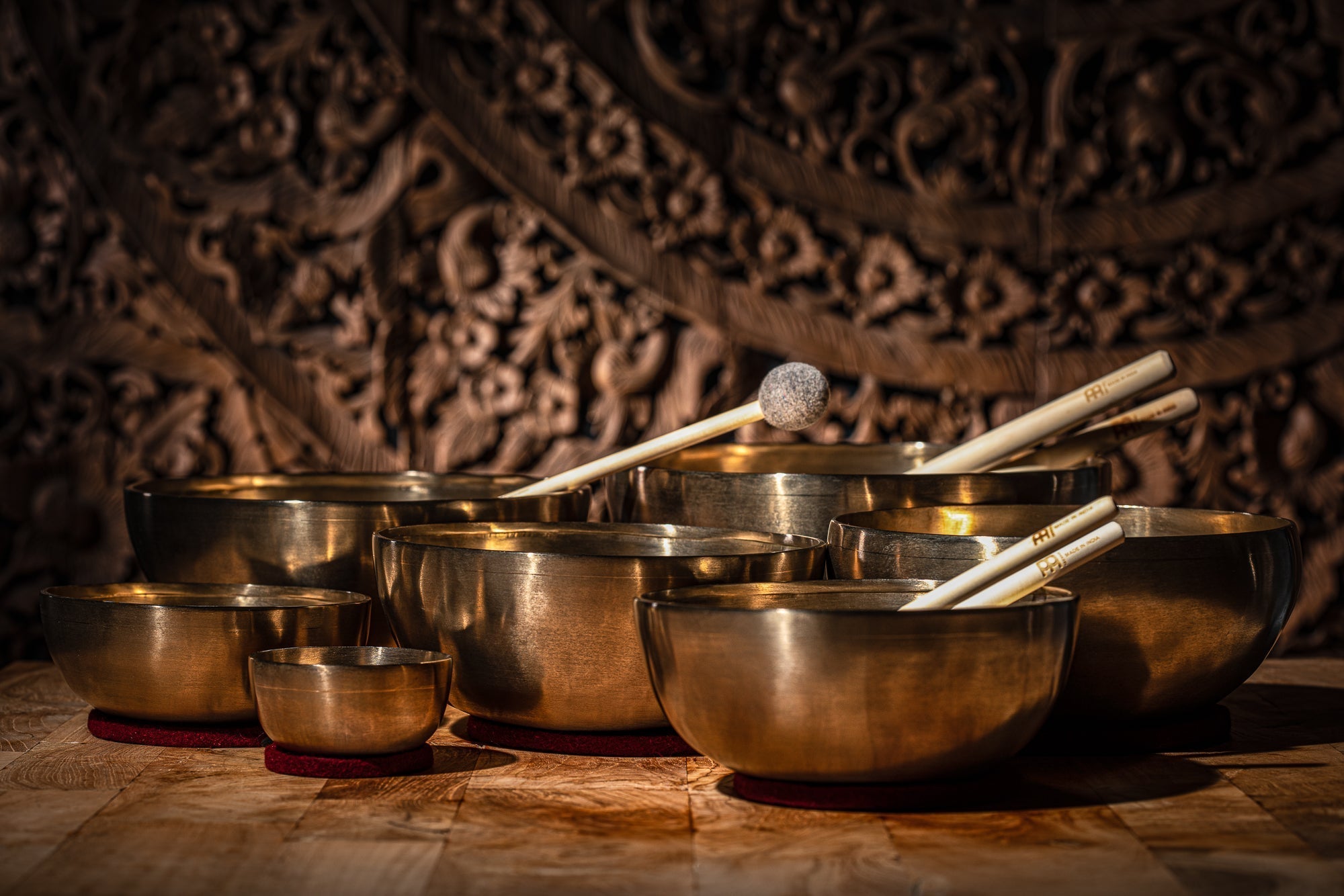 Sound Healing LAB Chakra Metal Singing Bowl Set - 7 Handmade Sound Healing Bowls