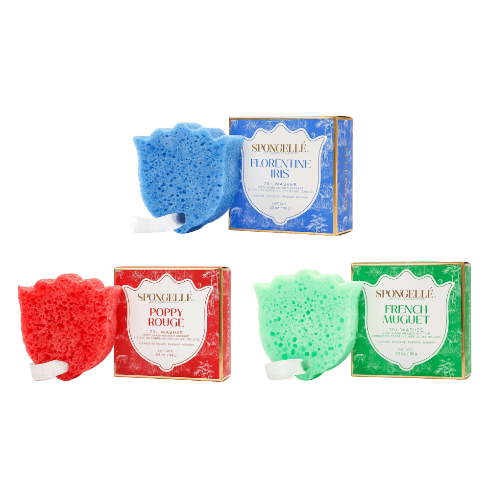 Spongellé Les Fleurs Body Buffer Trio Set 1