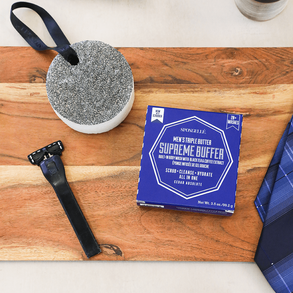 Spongellé 20+ Men's Supreme Buffer | Black Scrubber