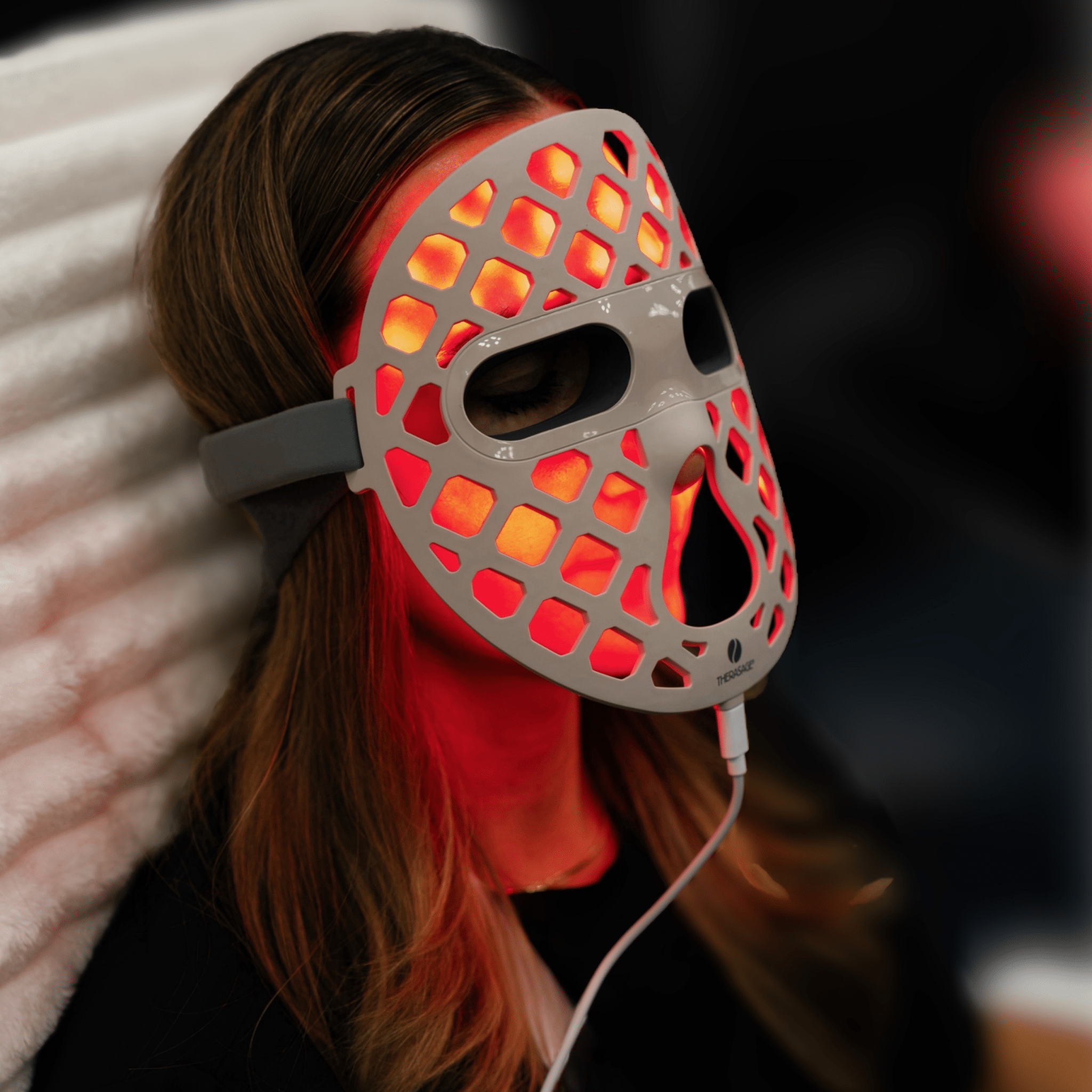 Therasage TheraGlow Mask2Go+™ LED Light Therapy Face Mask