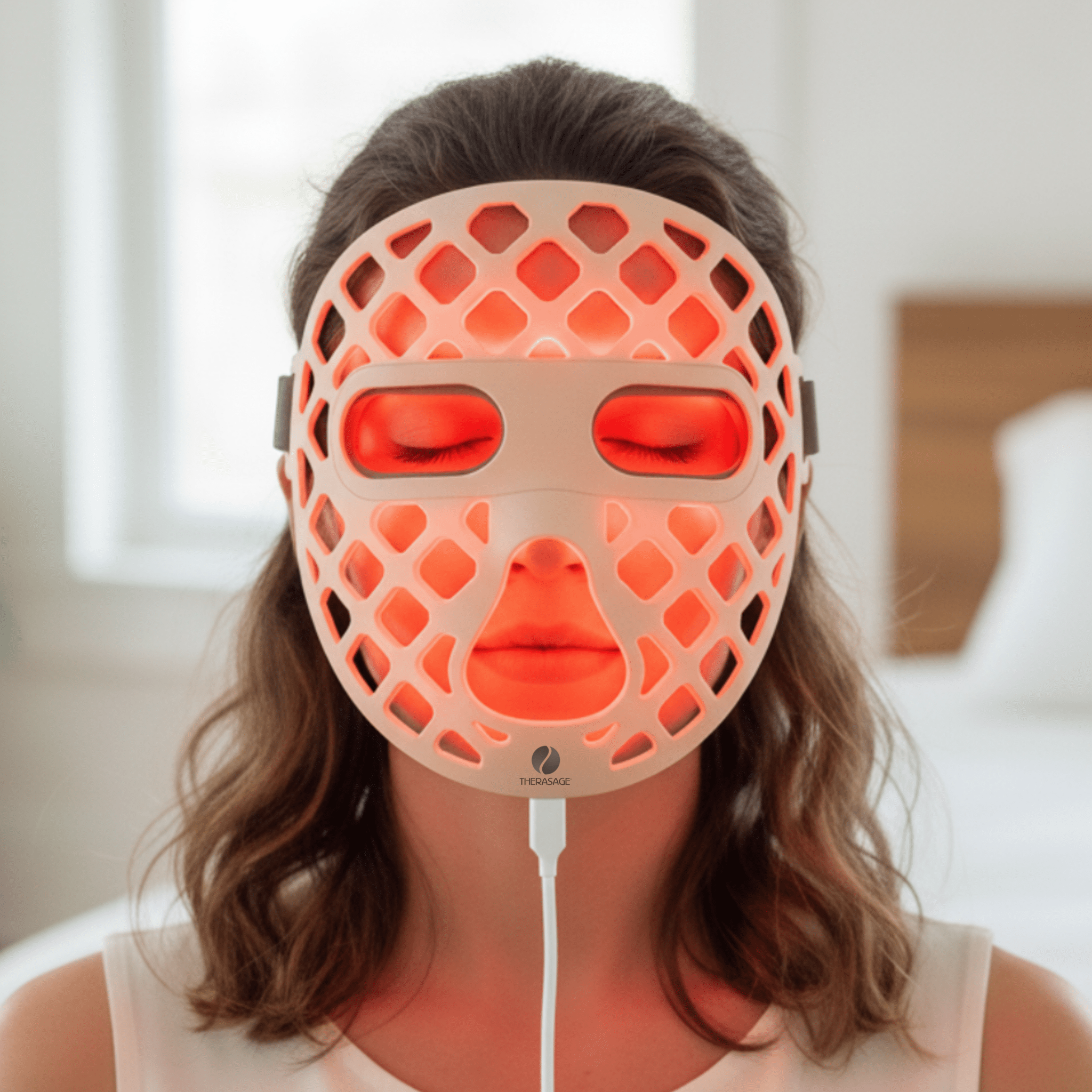 Therasage TheraGlow Mask2Go+™ LED Light Therapy Face Mask