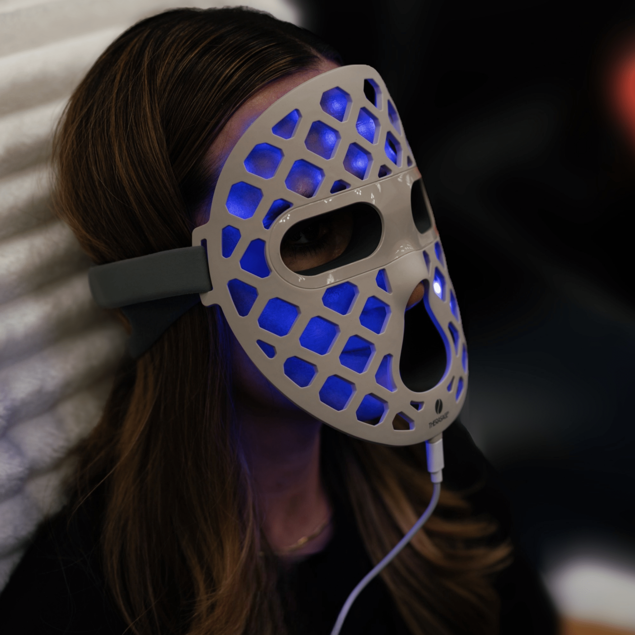 Therasage TheraGlow Mask2Go+™ LED Light Therapy Face Mask