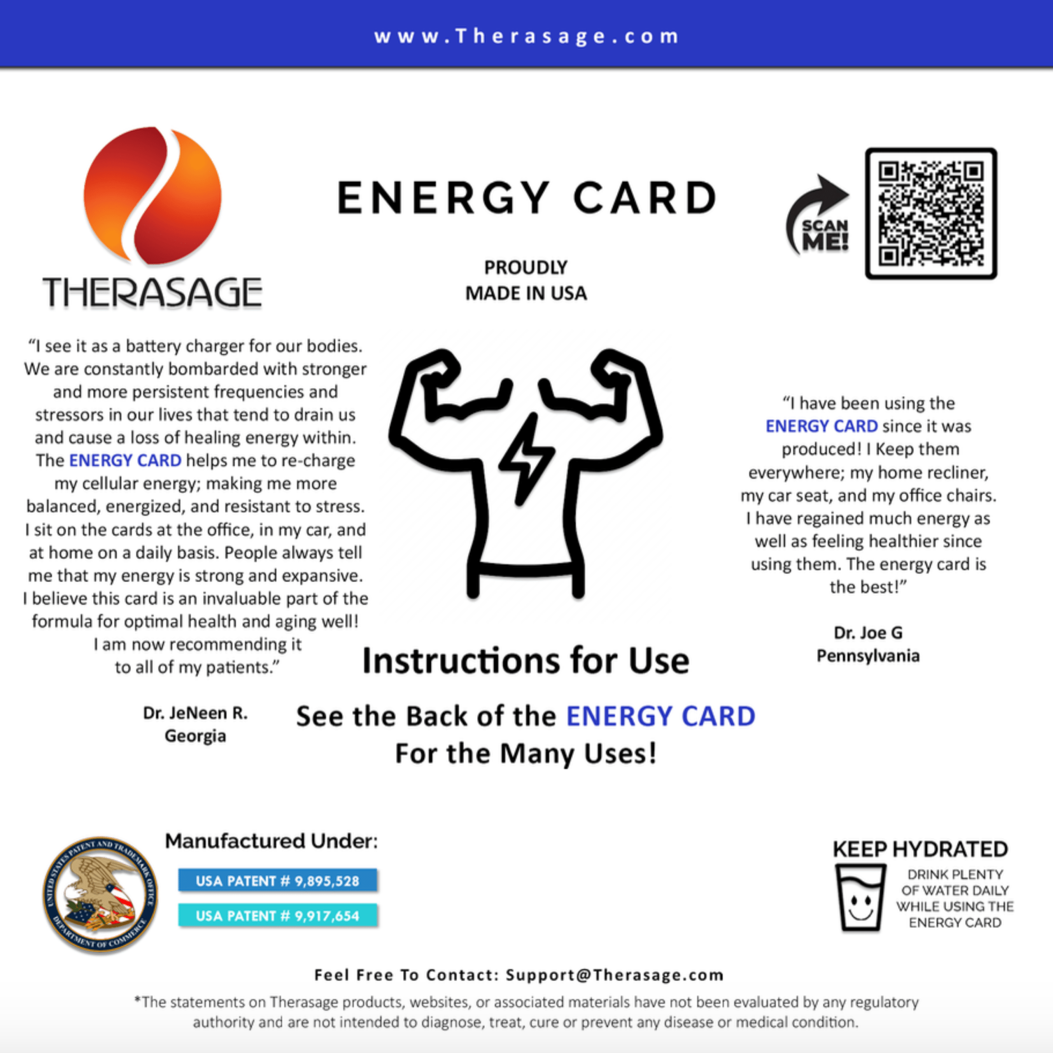 Therasage TheraVibe - 6x6 Card - Energy