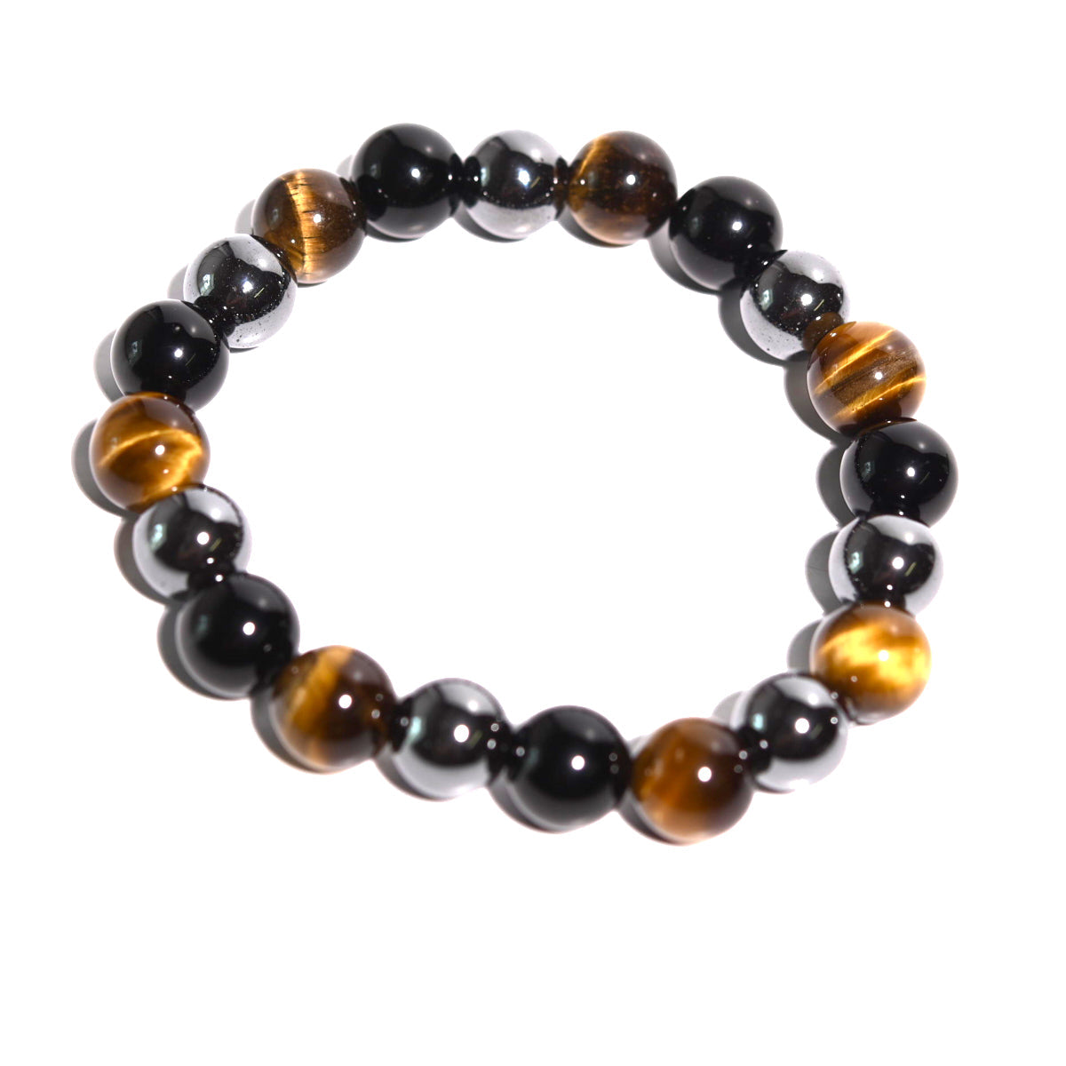 GROUNDED LUCK BRACELET - Tiger's Eye / Hematite / Obsidian