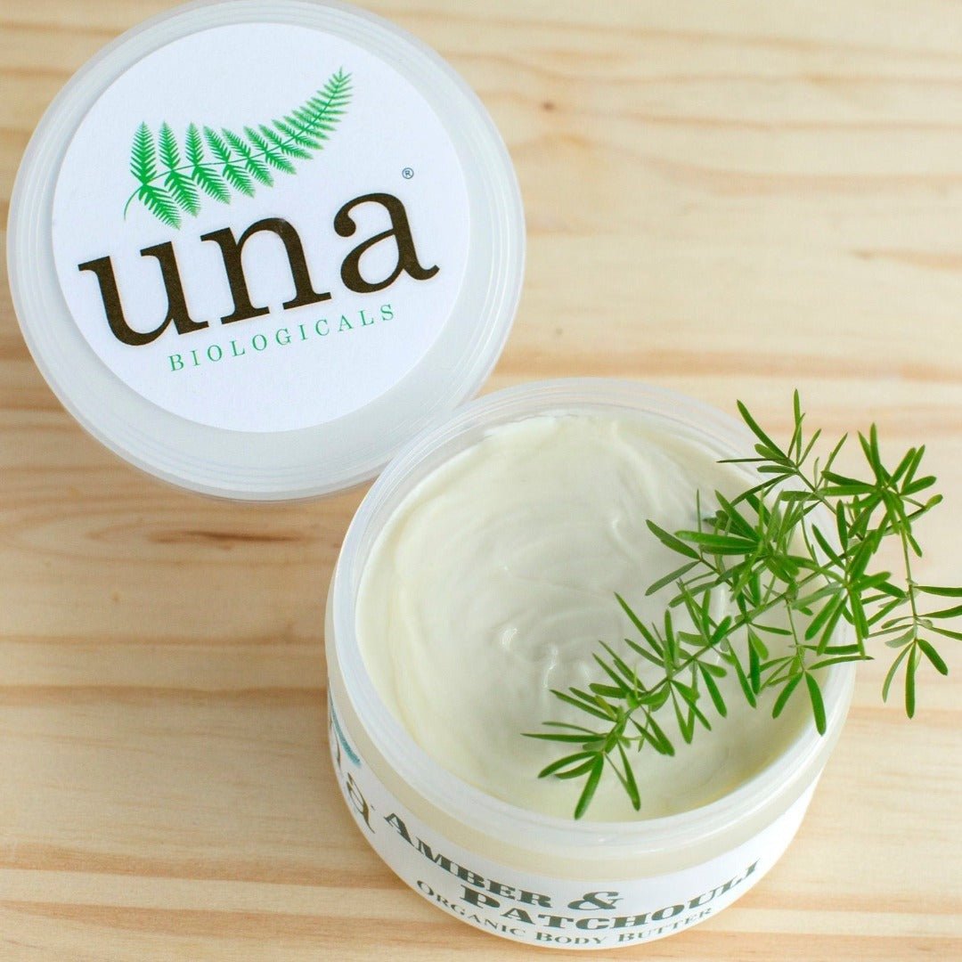 Una Biologicals® Amber Patchouli Body Butter | Natural Body Lotion | Una Biologicals