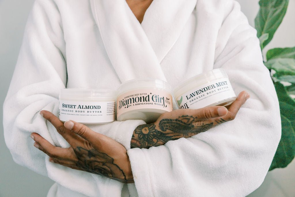 Una Biologicals® Diamond Girl Shimmering Body Butter | Natural Body Lotion | Una Biologicals