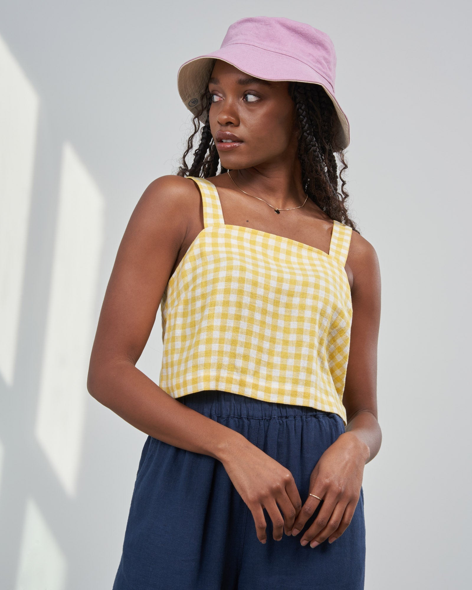 United By Blue Linen Cropped Tank