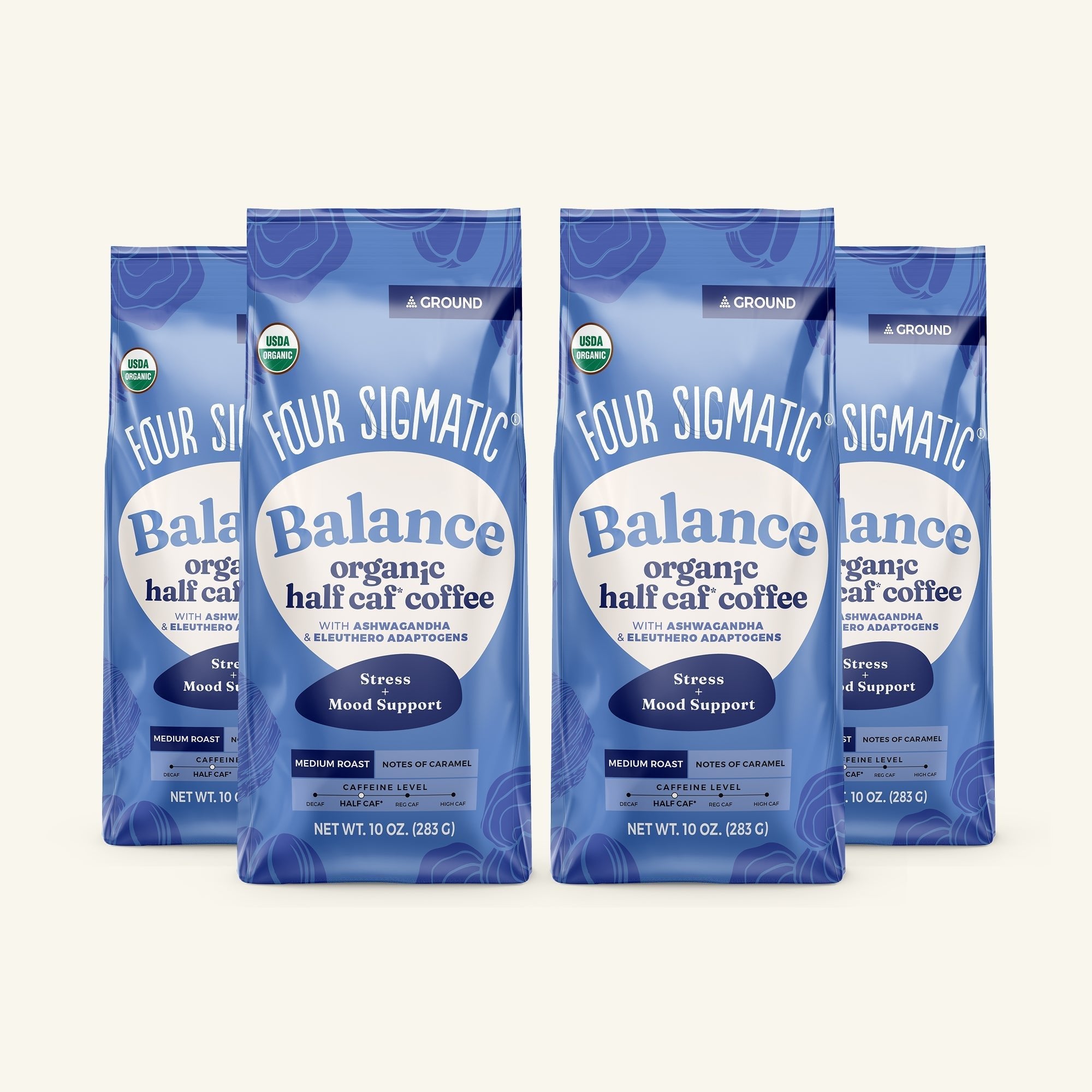 US Four Sigmatic Balance Half Caf Ground Coffee - Medium