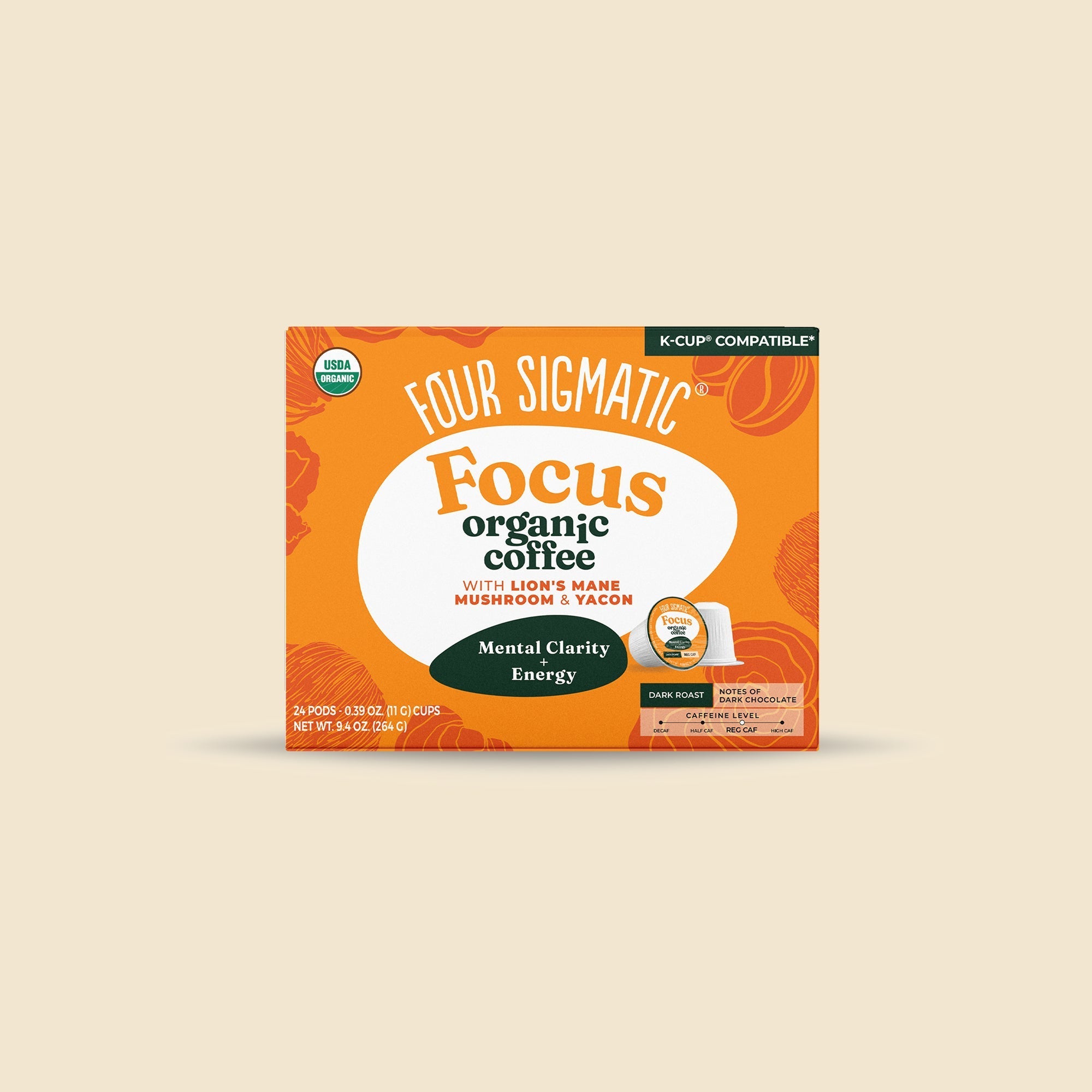 US Four Sigmatic Focus Coffee Pods (24ct)