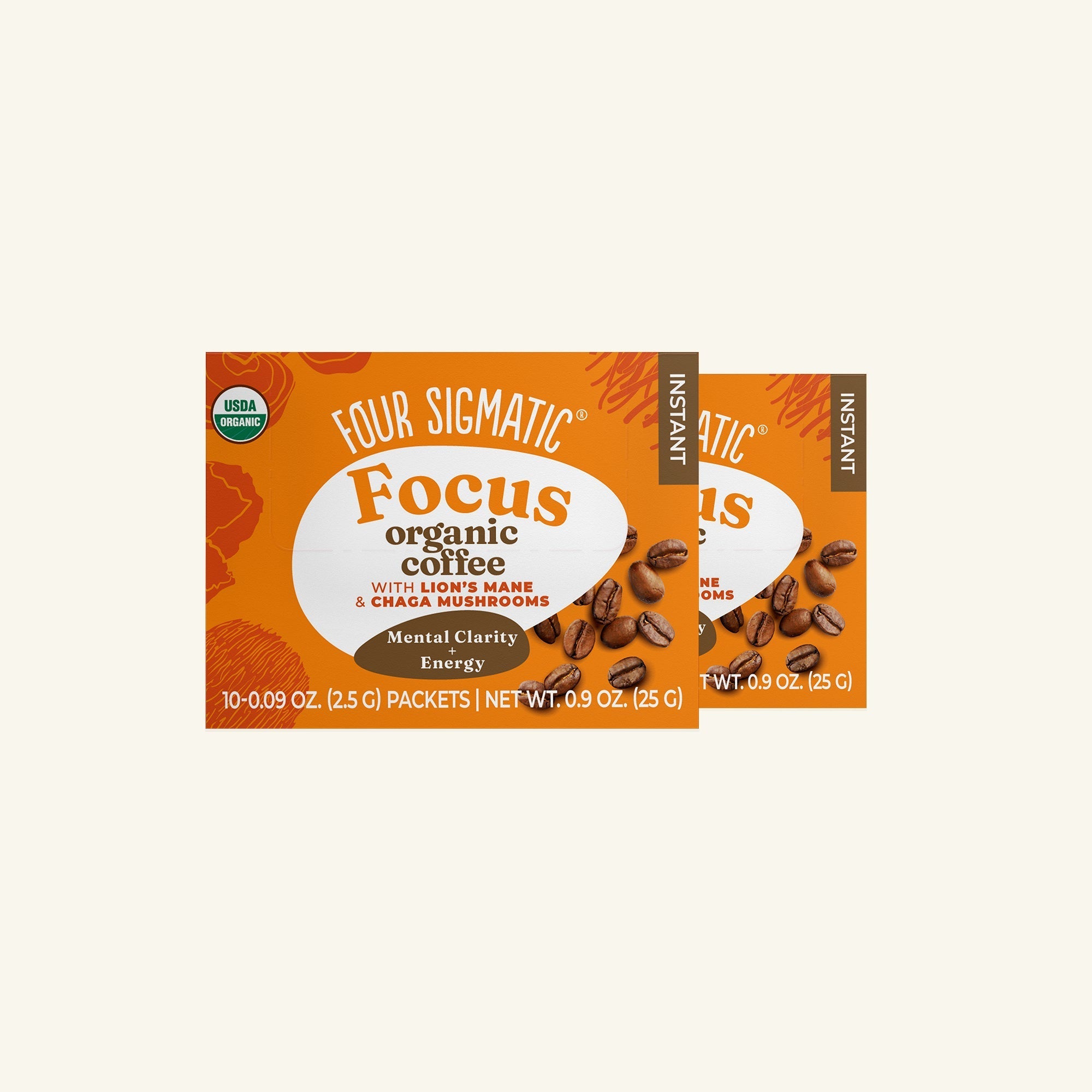 US Four Sigmatic Focus Instant Coffee, Packets