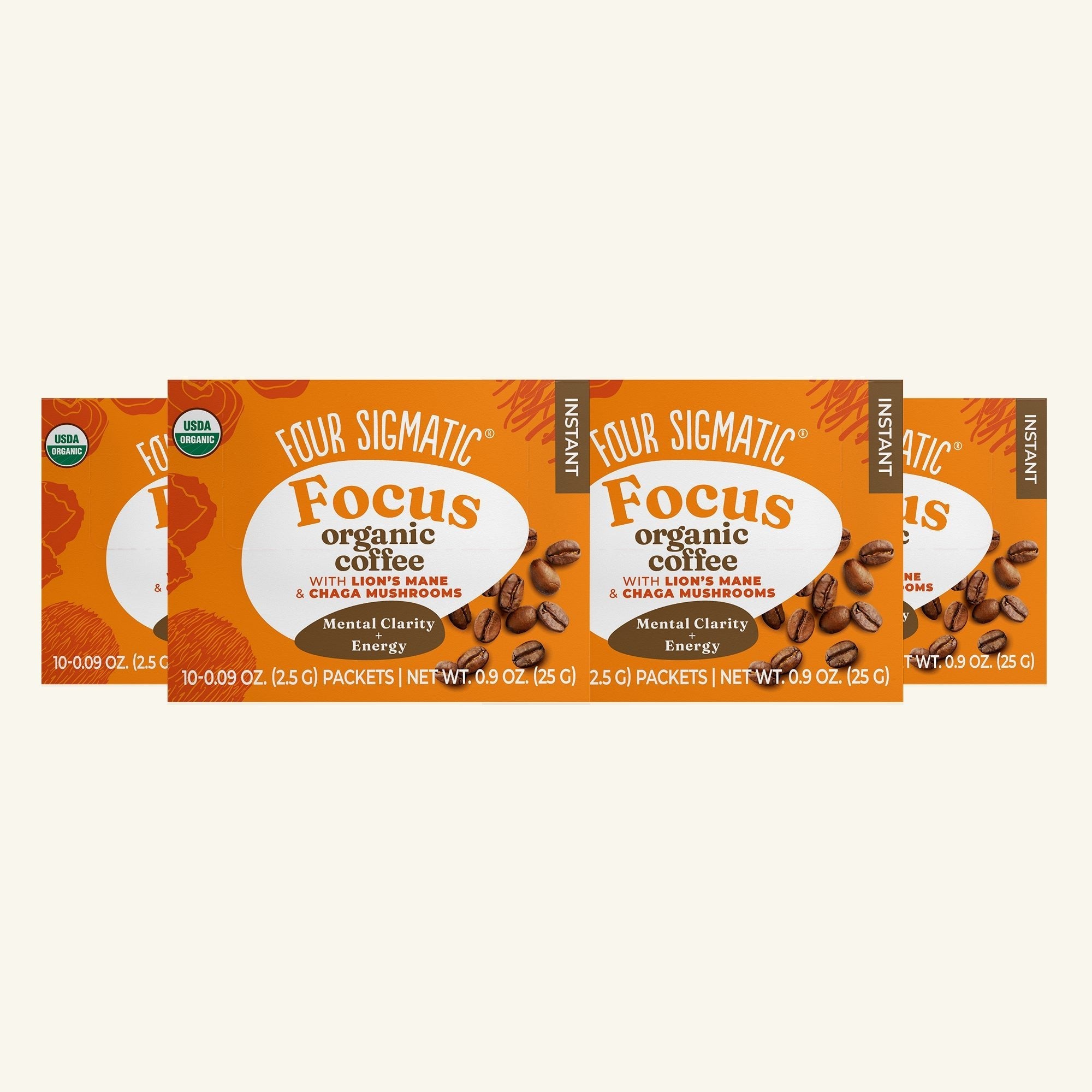 US Four Sigmatic Focus Instant Coffee, Packets