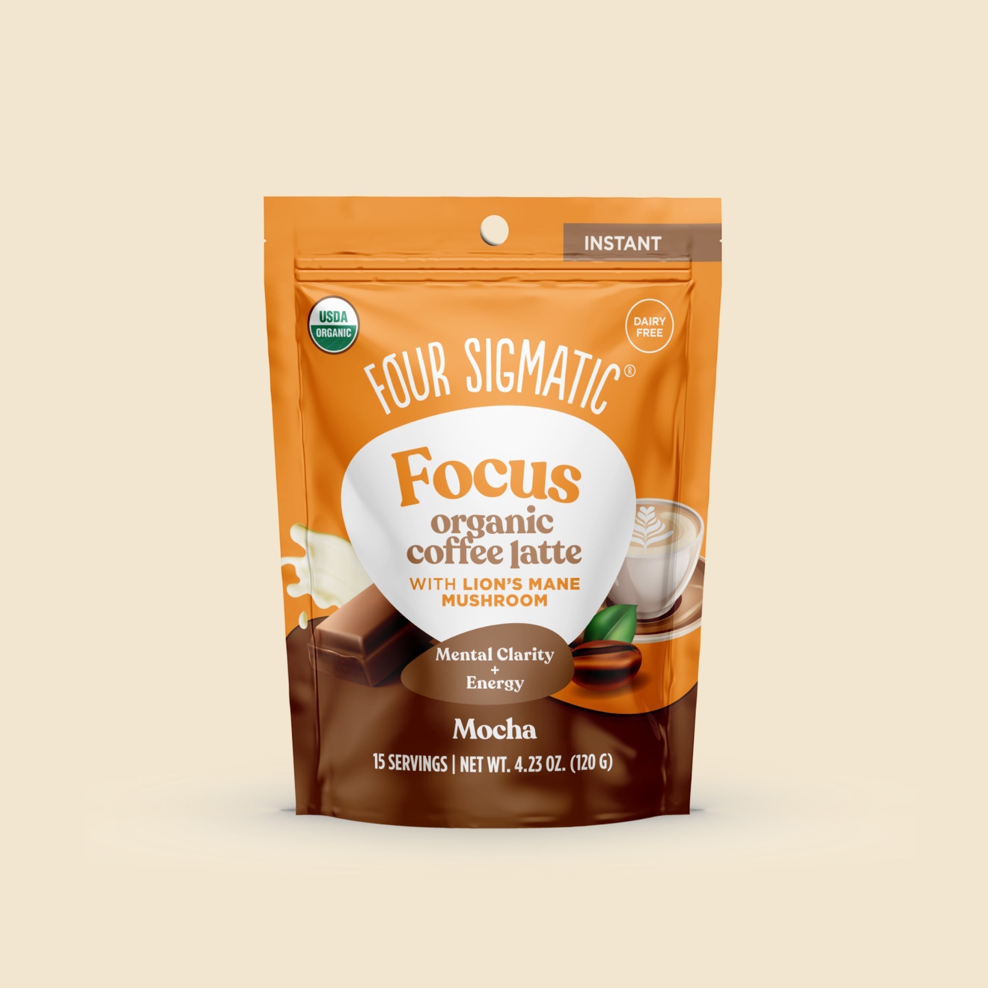US Four Sigmatic Focus Organic Coffee Latte - Mocha