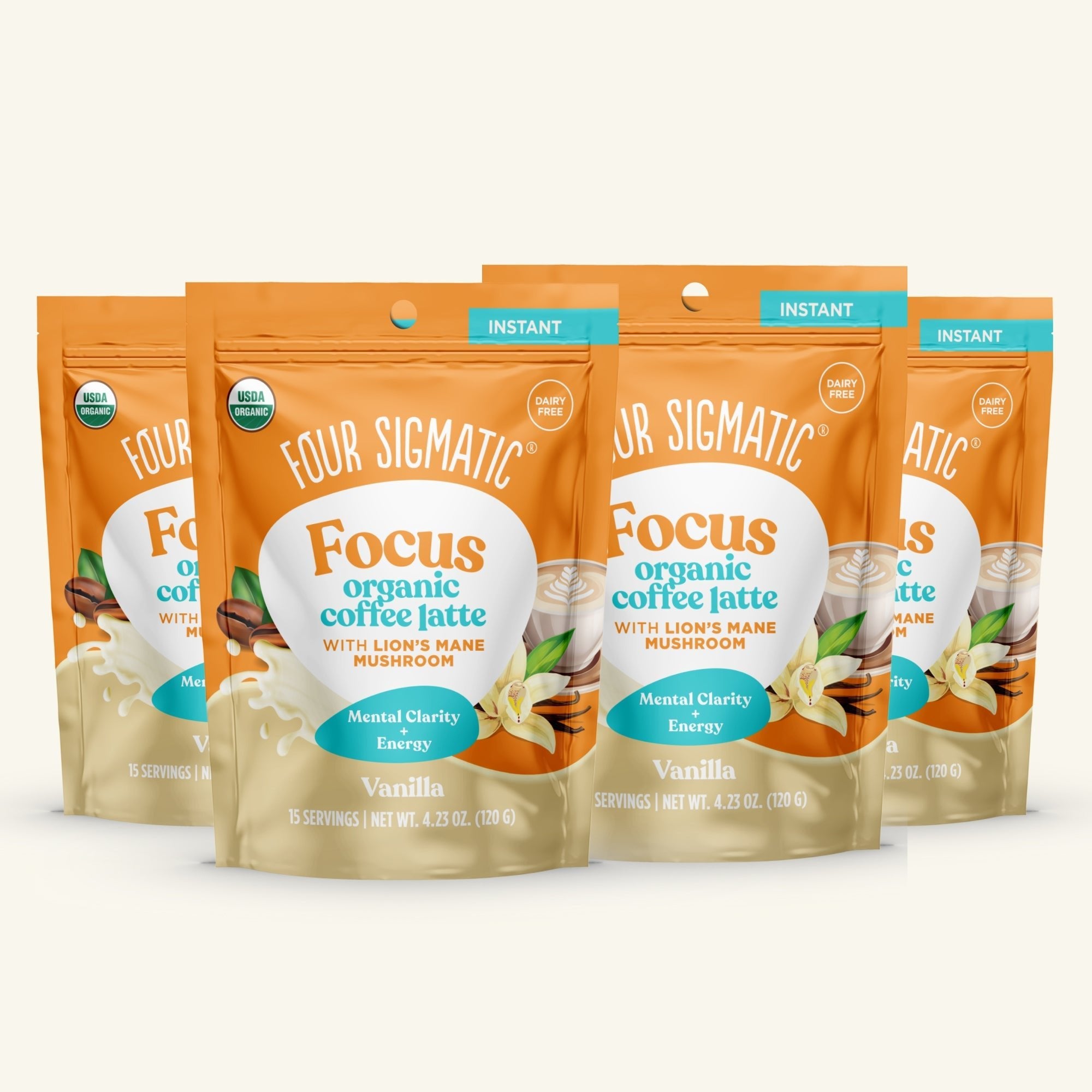 US Four Sigmatic Focus Organic Coffee Latte - Vanilla