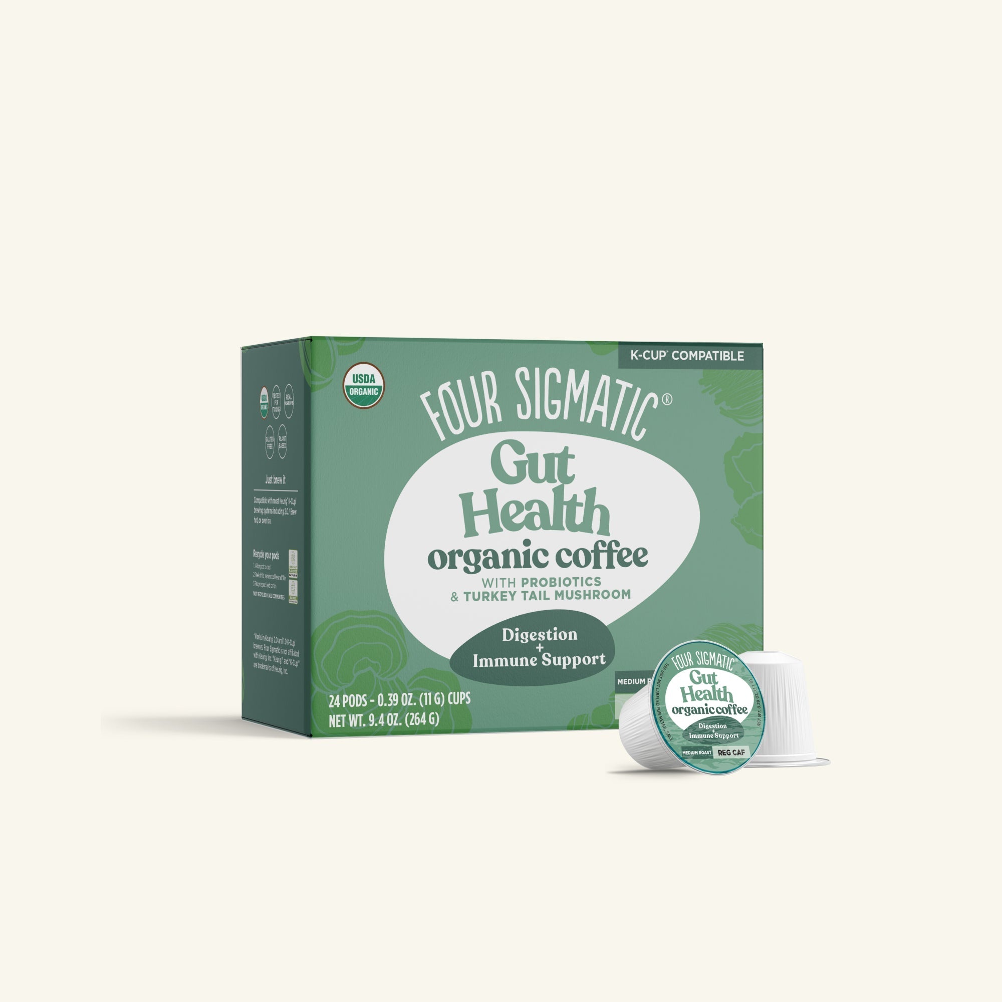 US Four Sigmatic Gut Health Coffee Pods (24ct)