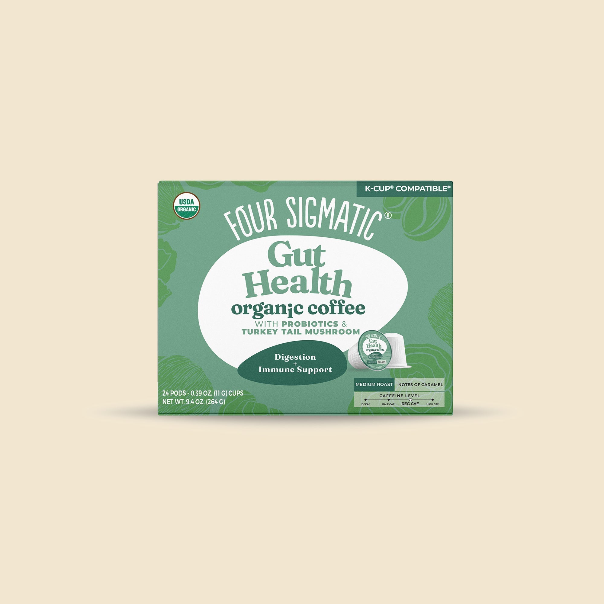 US Four Sigmatic Gut Health Coffee Pods (24ct)