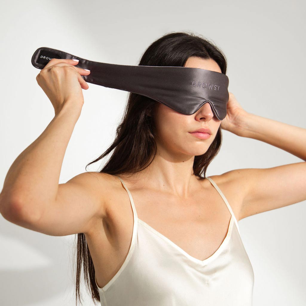 USA - DrowsyB2B Featherweight Silk Eye Mask Moonlight Shadow