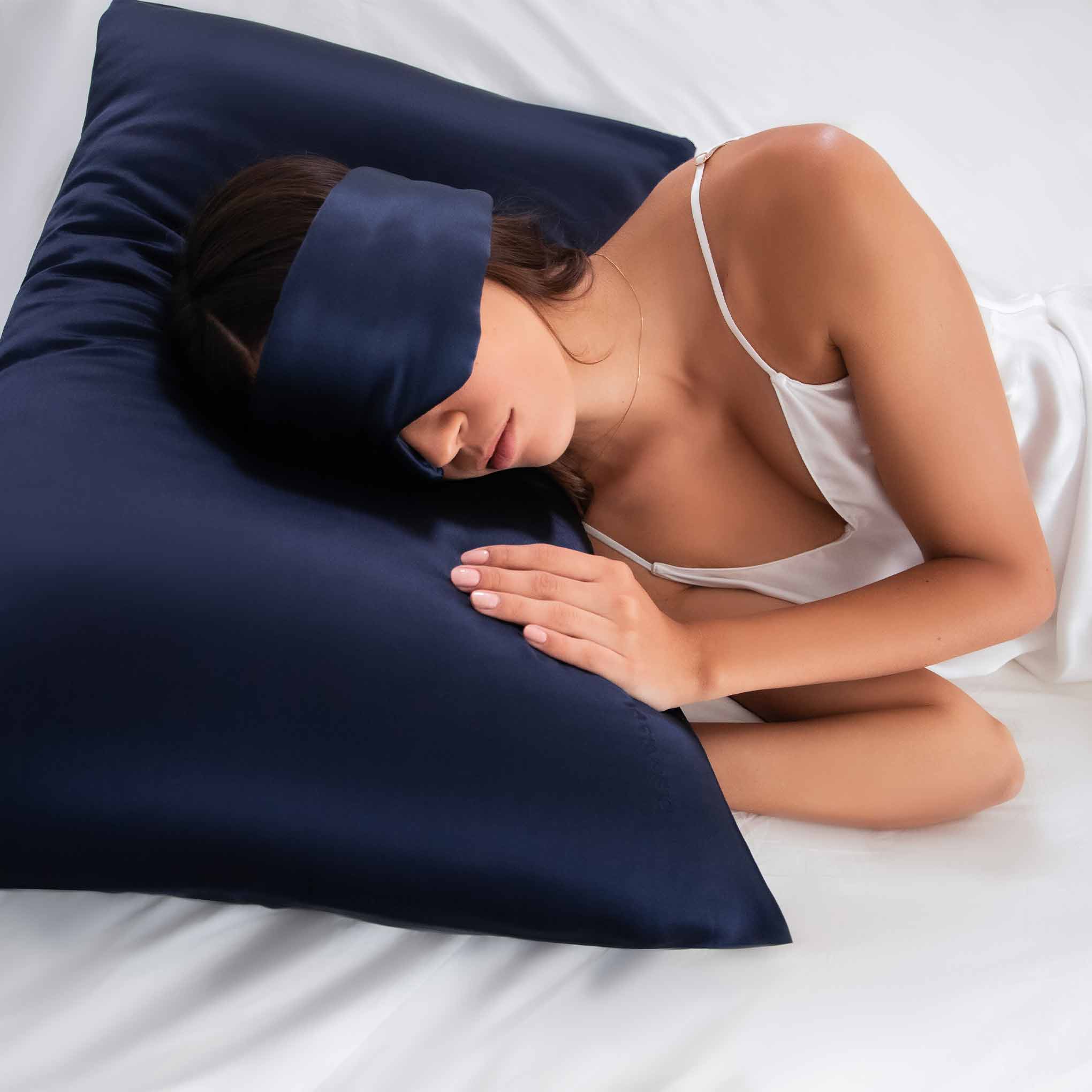 USA - DrowsyB2B Midnight Blue Silk Pillowcase