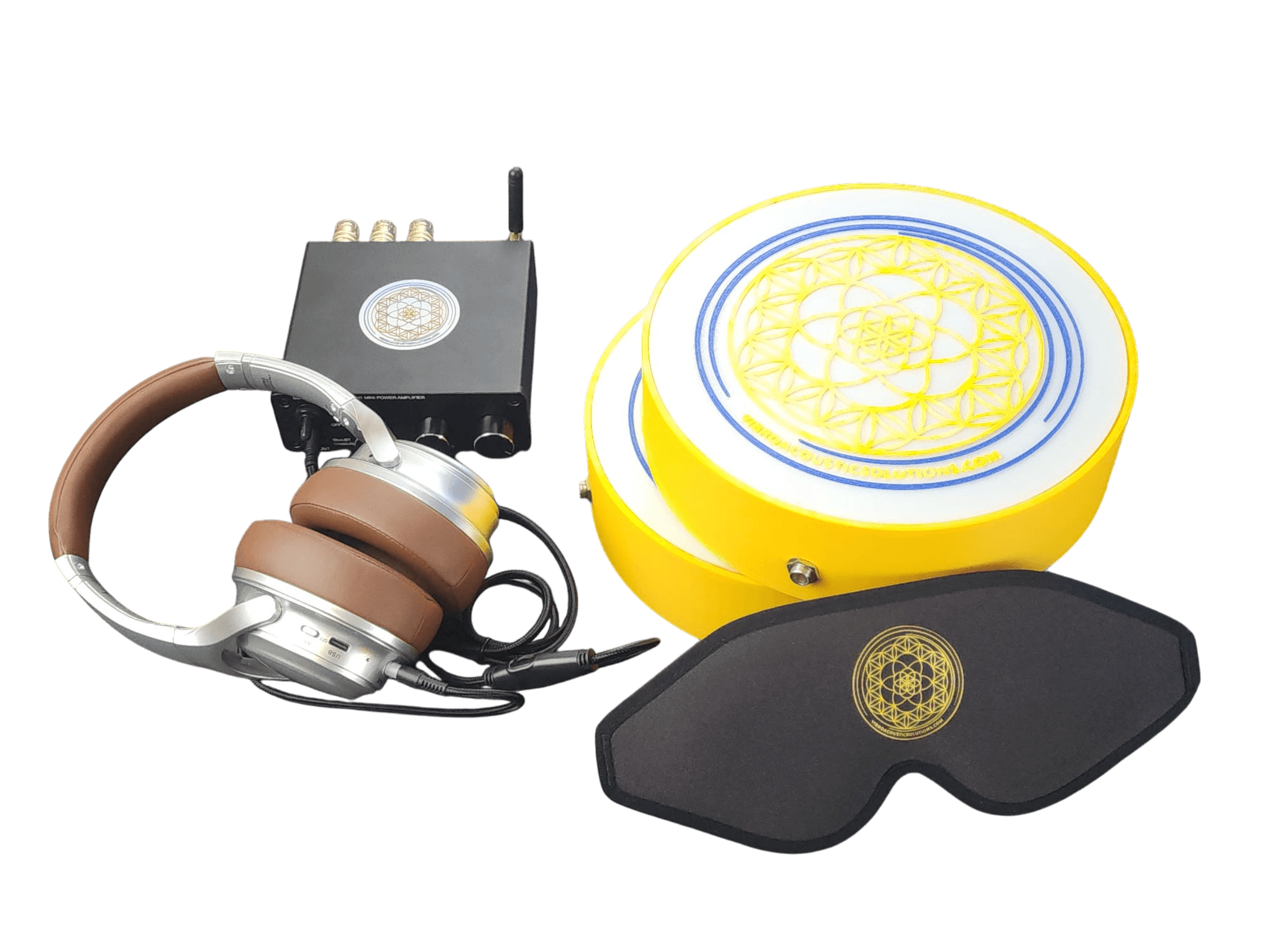 Vibroacoustic Solutions Vibroacoustic Therapy Massage Table Attachments with custom Amplifier Bundle