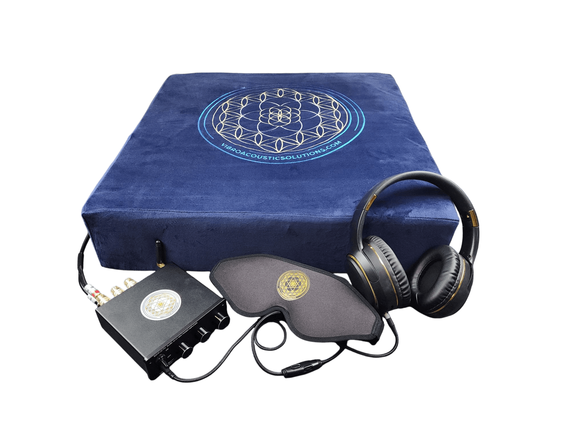 Vibroacoustic Solutions Vibroacoustic Therapy Meditation Cushion bundle with custom amplifier