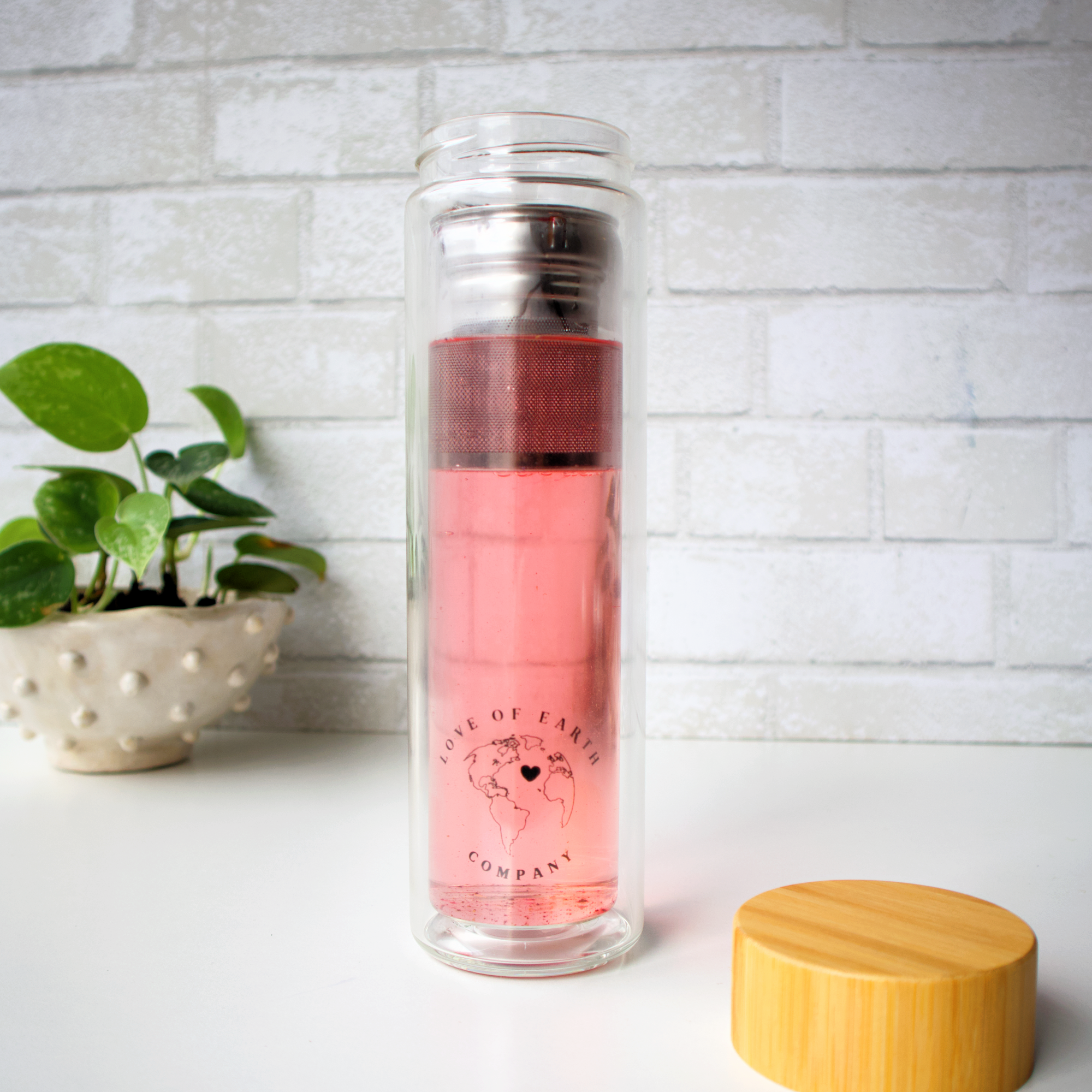 Glass Tea + Coffee Infuser Bottle