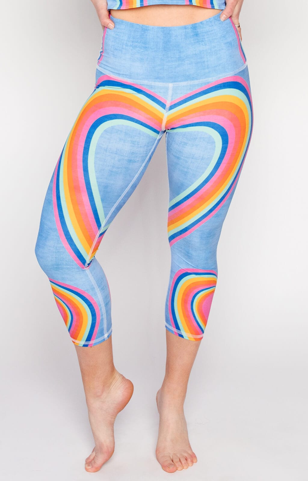Yoga Democracy Capri Legging - Rainbow Love