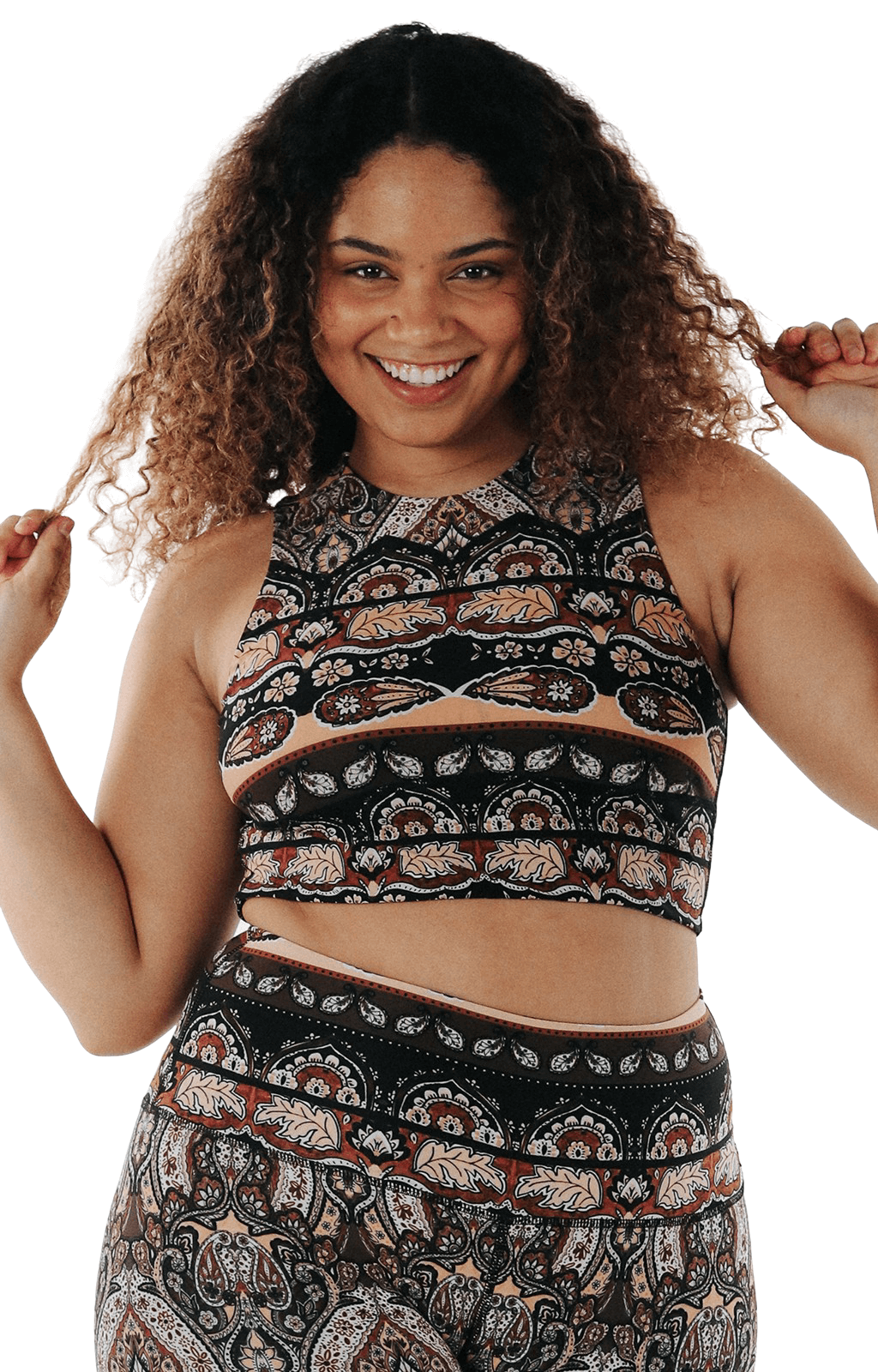 Yoga Democracy Free Range Sports Bra - Espresso Yourself