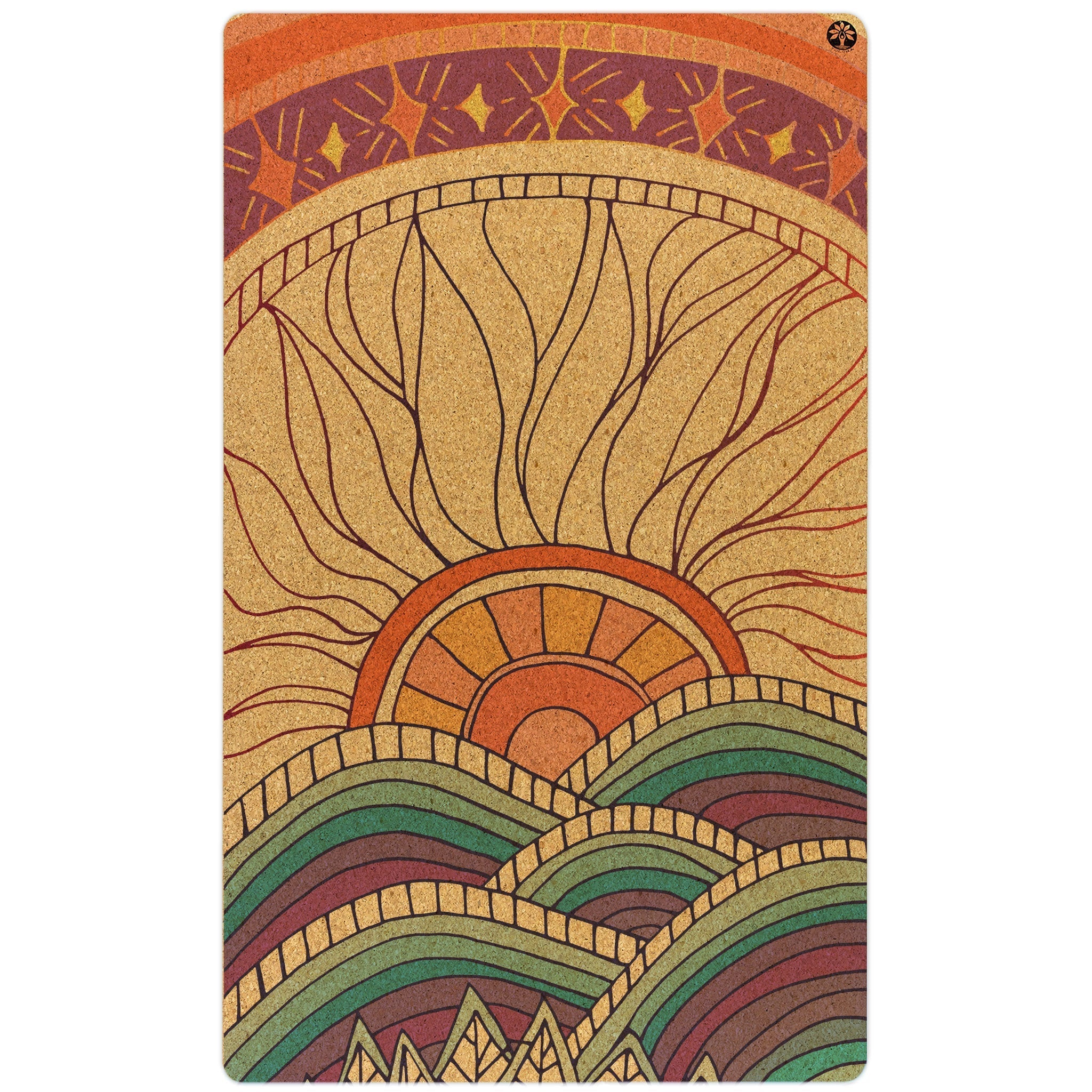 Yoloha Yoga Mountain Magic Nomad XL Cork Yoga Mat
