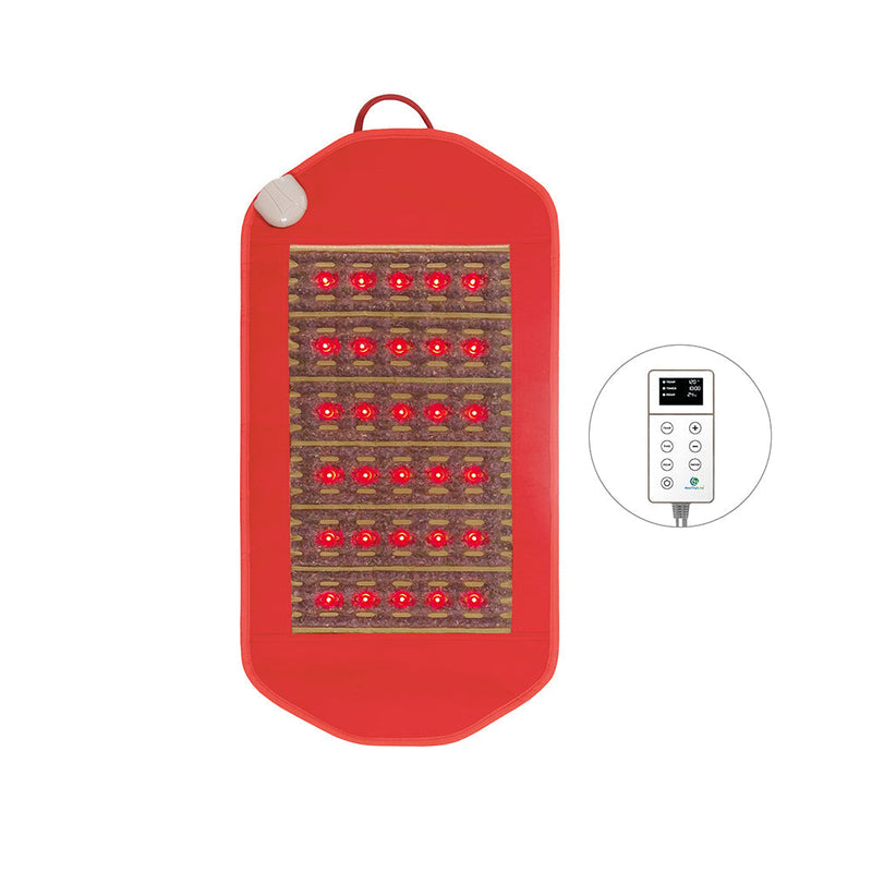 HealthyLine Amethyst Legacy PEMF Mat combining far-infrared heat, PEMF, and gemstone therapy