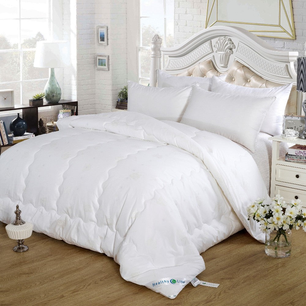 HealthyLine Tourmaline Magnetic Energy Cashmere Comforter for restorative sleep and gemstone therapy