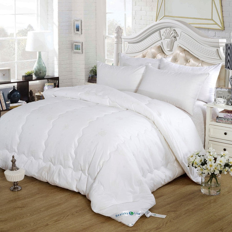 HealthyLine Tourmaline Magnetic Energy Cashmere Comforter for restorative sleep and gemstone therapy