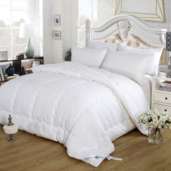 HealthyLine Tourmaline Magnetic Energy Cashmere Comforter for restorative sleep and gemstone therapy